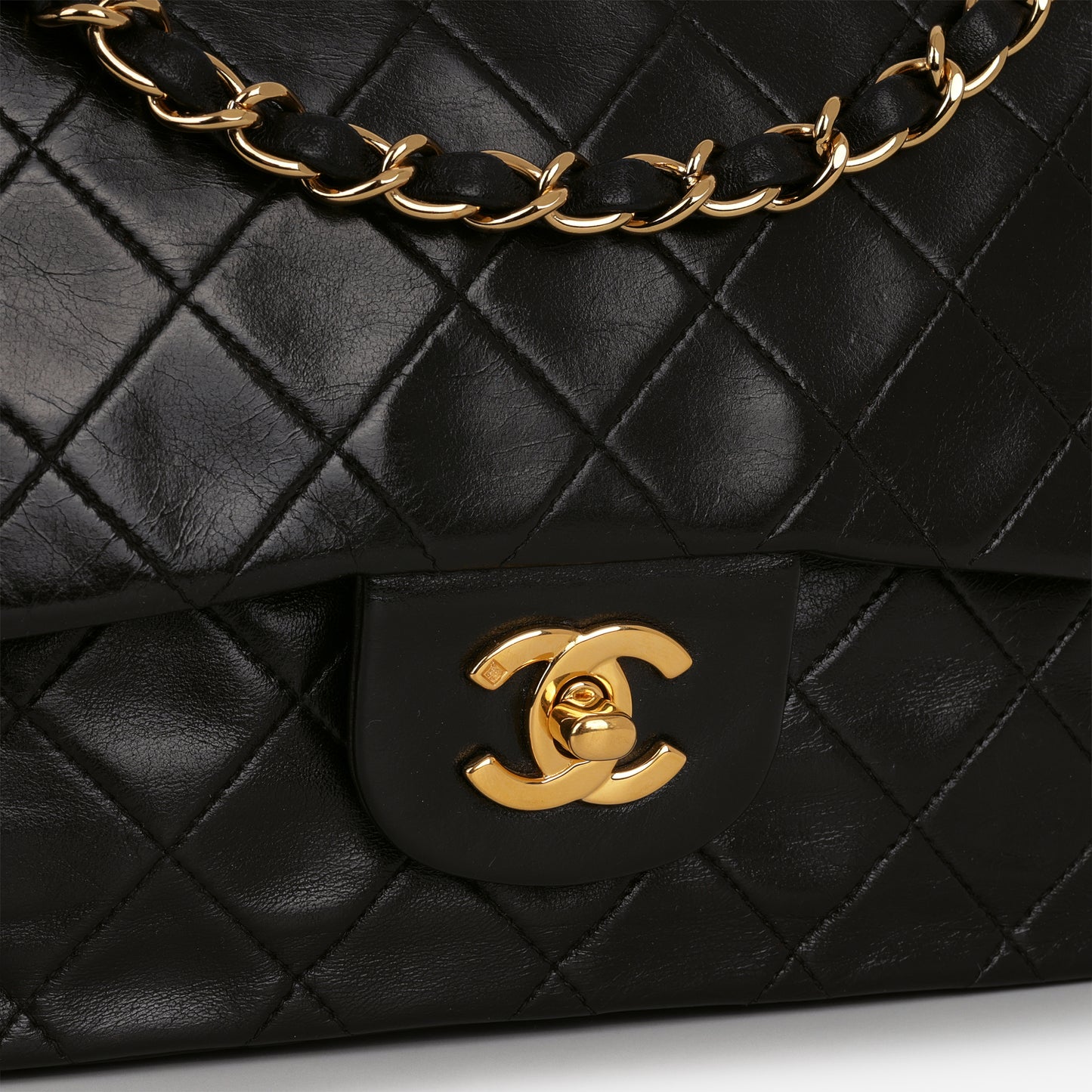Chanel Vintage Small Classic Flap - Black Lambskin | Gold Hardware