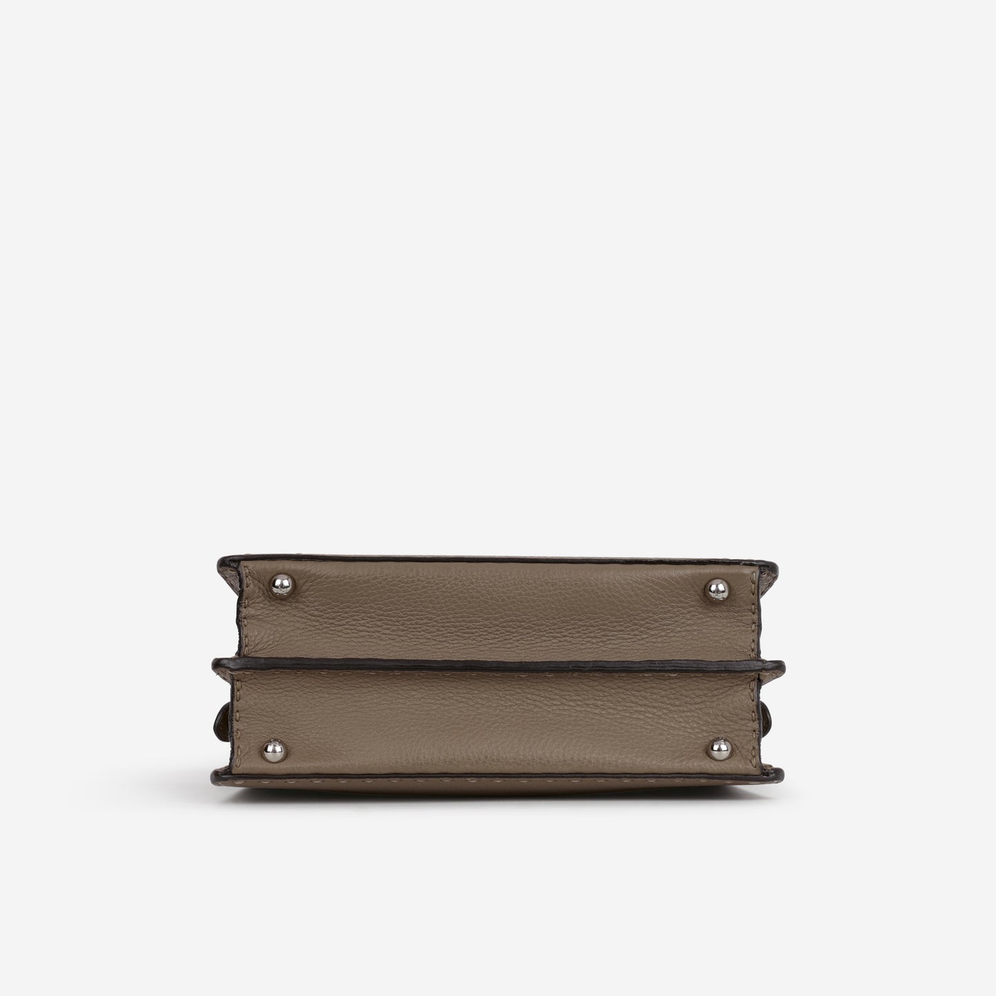 Fendi Small Peekaboo ISeeU - Taupe Taurillon | Silver Hardware