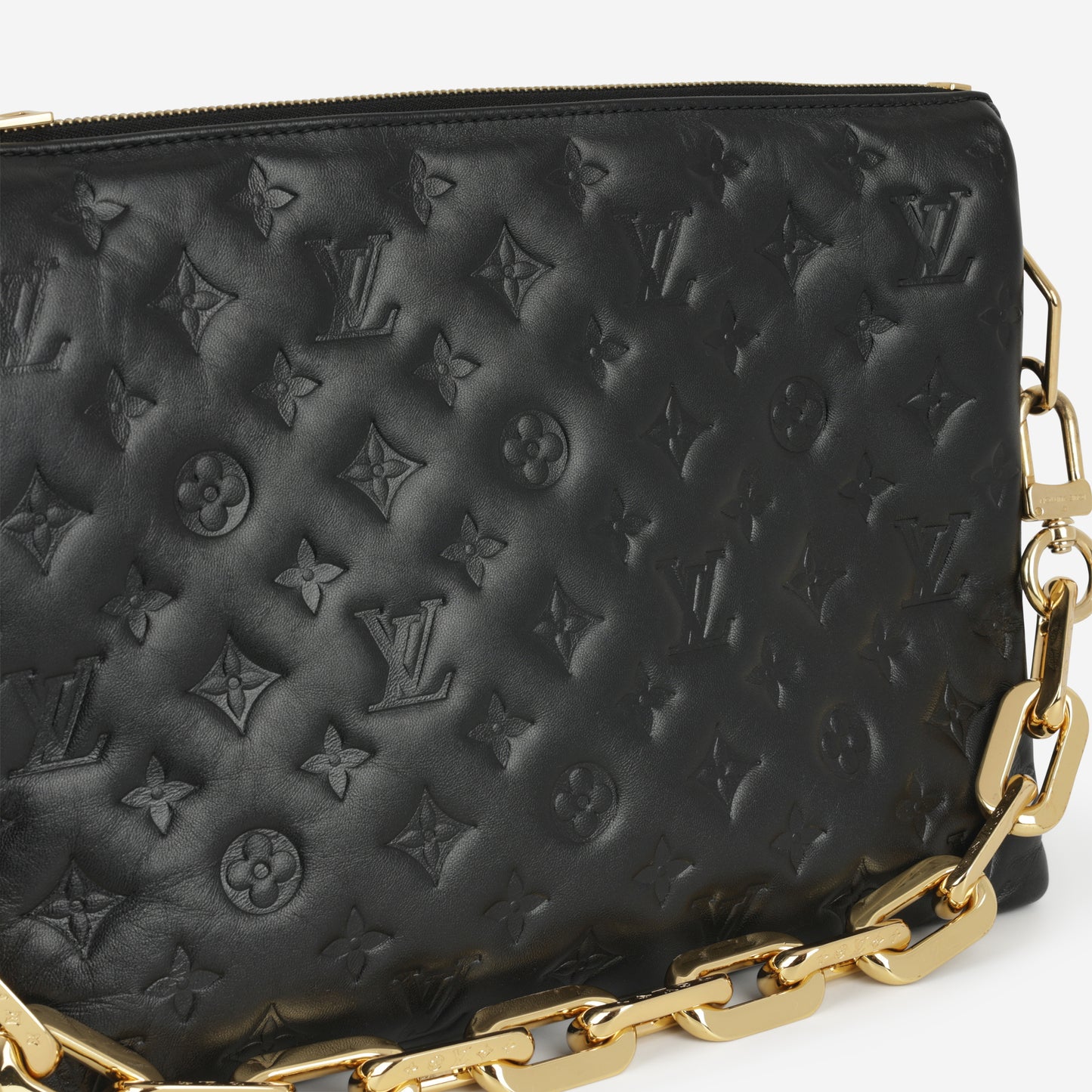 Louis Vuitton Coussin MM - Black Lambskin | Gold Hardware