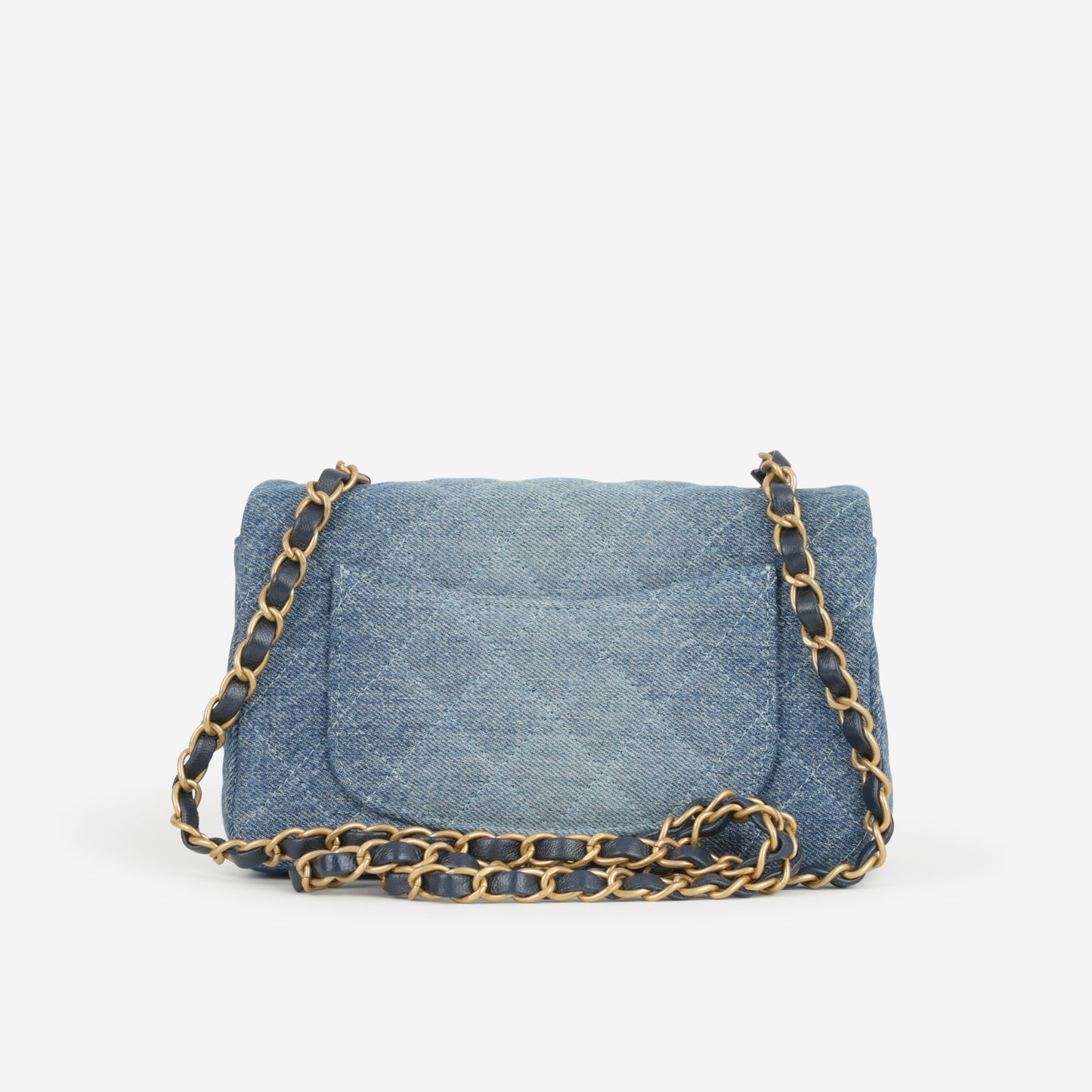Chanel Classic Mini Rectangular - Blue Ombre Denim | Gold Hardware