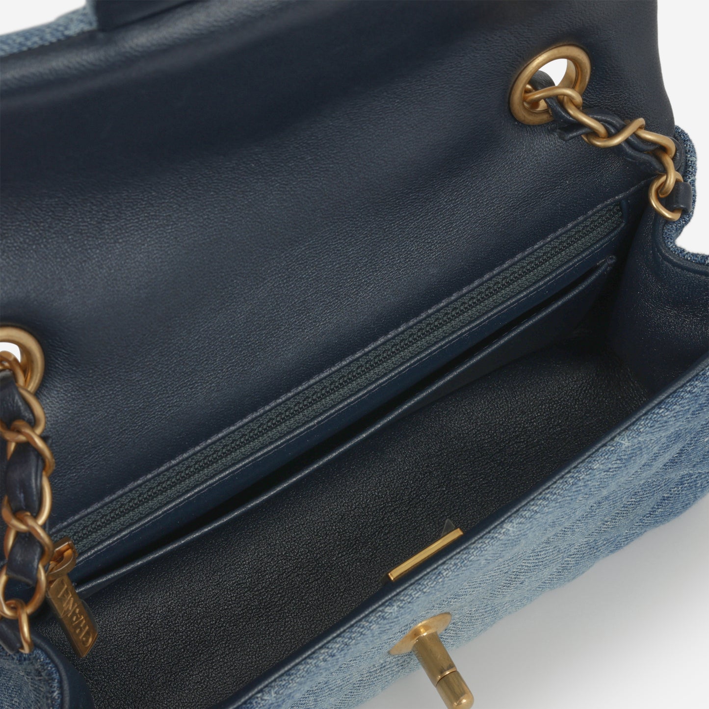 Chanel Classic Mini Rectangular - Blue Ombre Denim | Gold Hardware