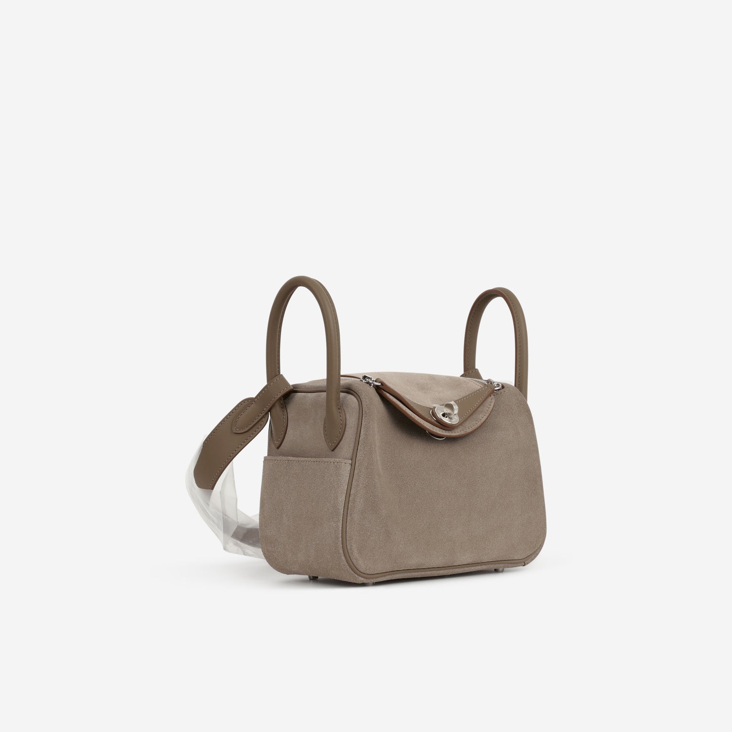 Hermès Mini Lindy - Gris Caillou / Etoupe Swift | Palladium Hardware