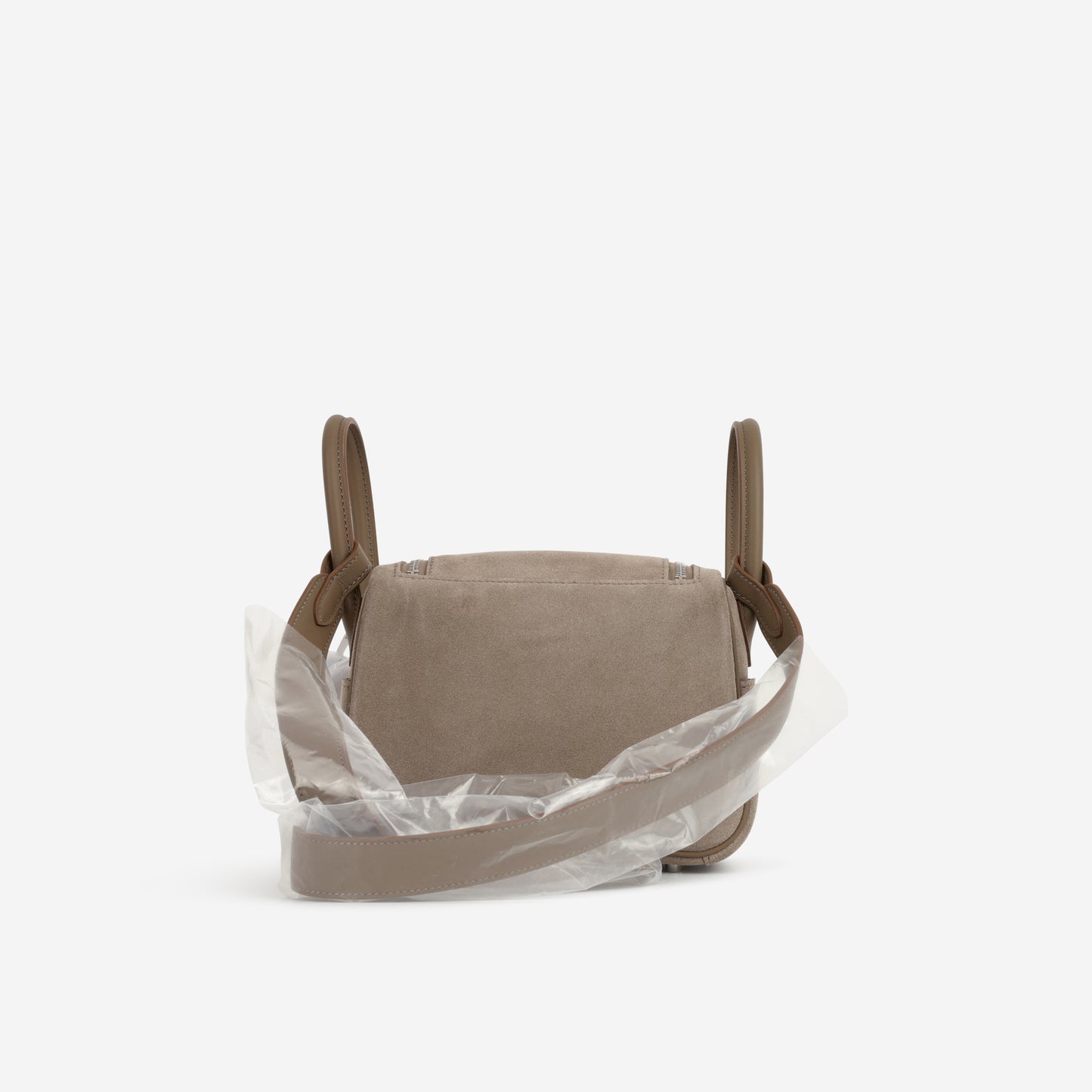 Hermès Mini Lindy - Gris Caillou / Etoupe Swift | Palladium Hardware