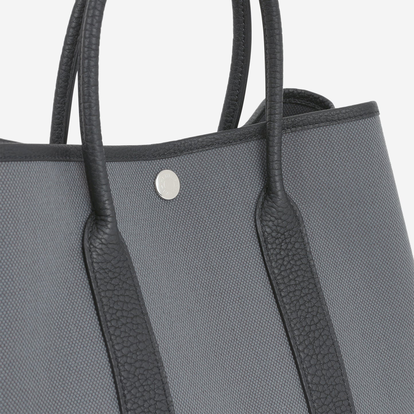 Hermès Garden Party 30 - Ardoise Canvas / Black Negonda | Palladium Hardware