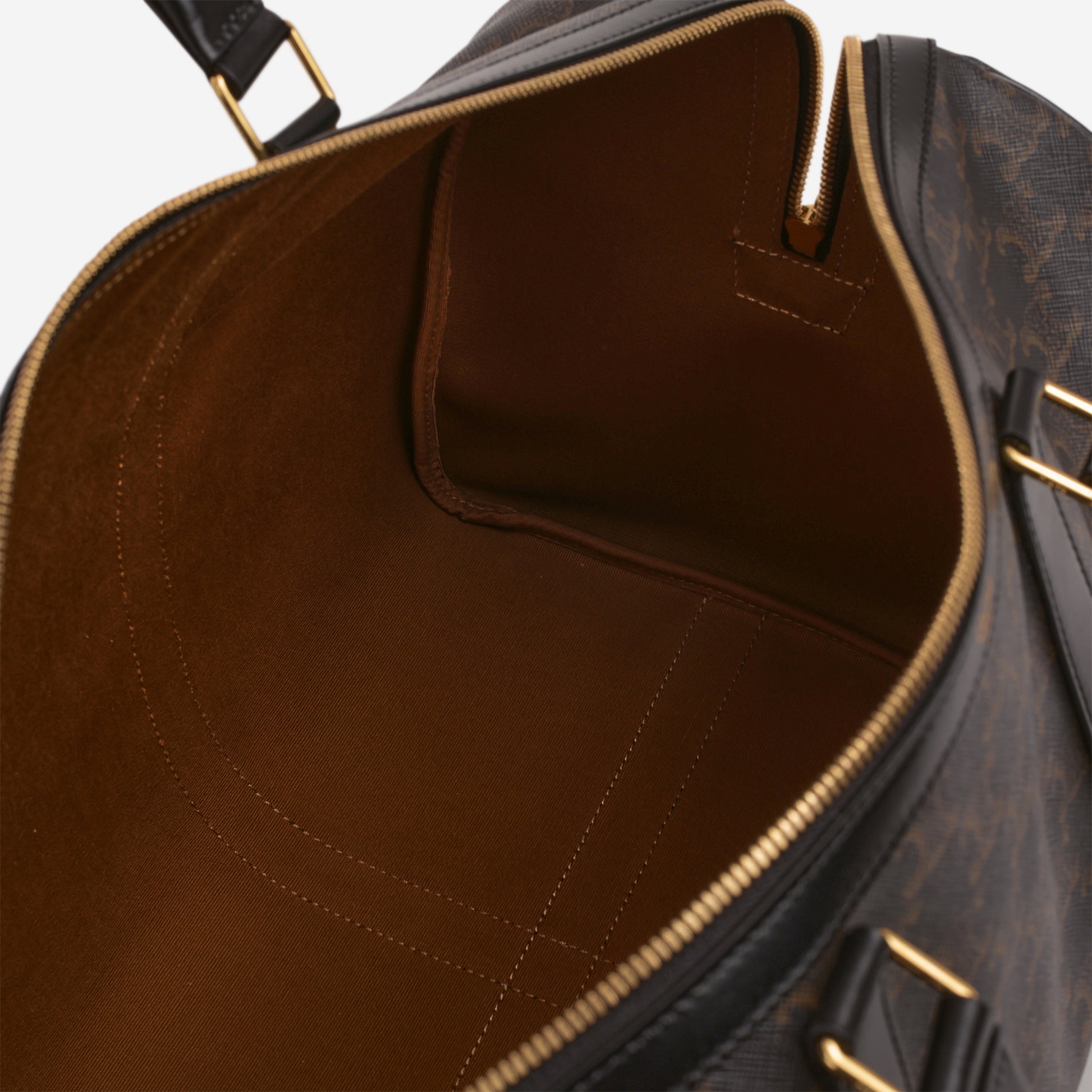 Celine Boston Travel Bag - Triomphe Canvas / Calfskin | Gold Hardware - Bagista