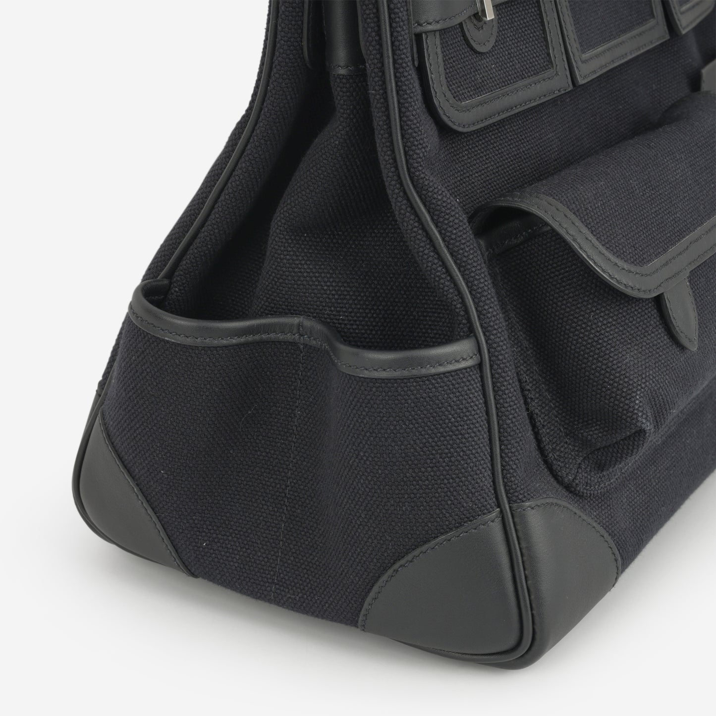 Hermès Birkin 35 Cargo - Bleu Marine Toile Goeland / Black Swift | Palladium Hardware - Bagista