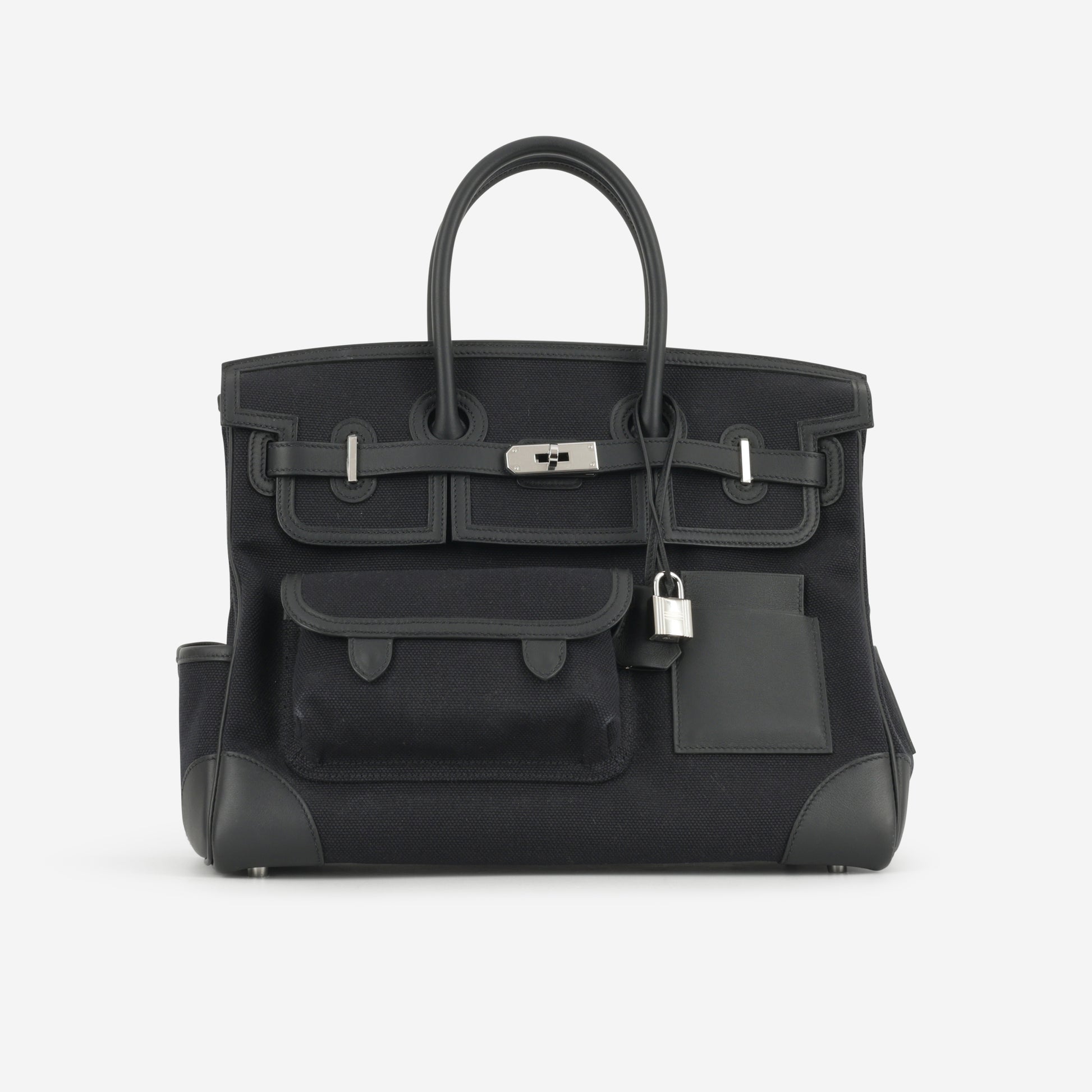 Hermès Birkin 35 Cargo - Bleu Marine Toile Goeland / Black Swift | Palladium Hardware - Bagista