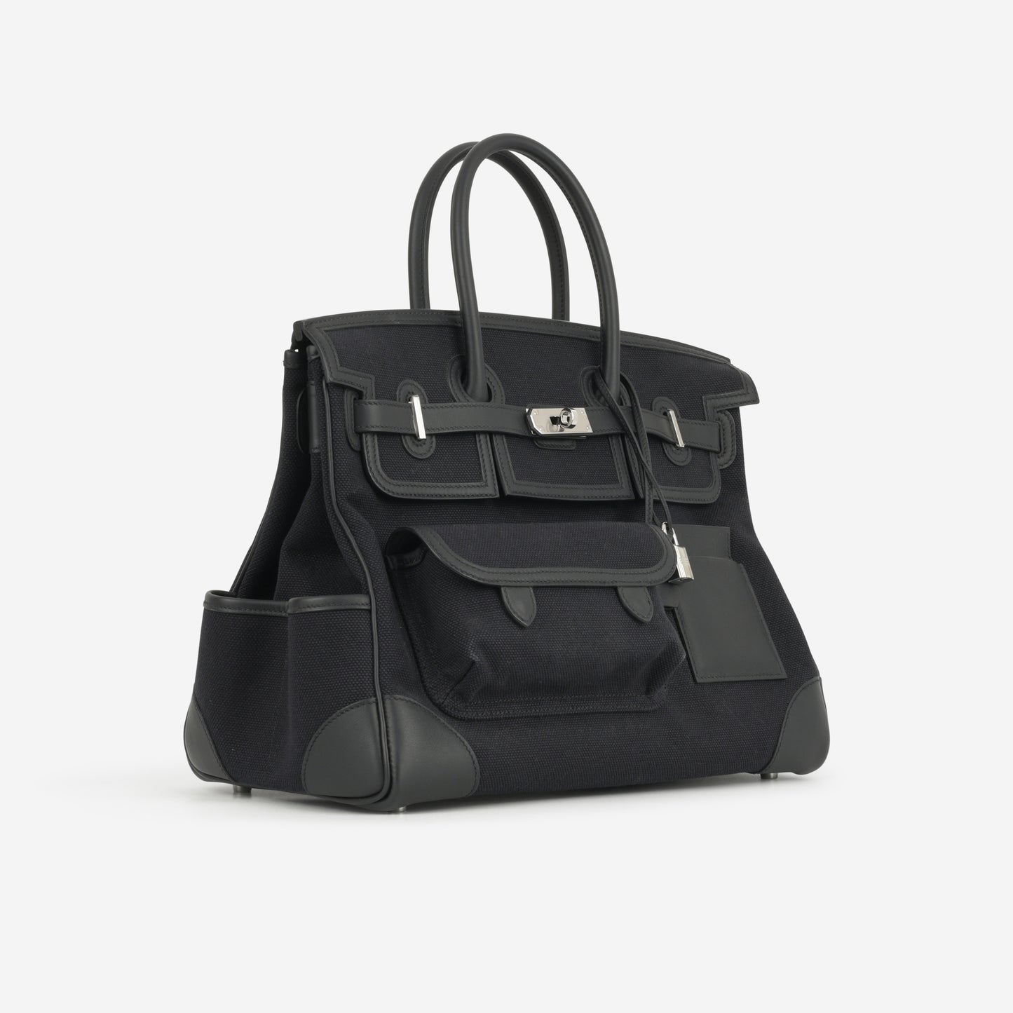 Hermès Birkin 35 Cargo - Bleu Marine Toile Goeland / Black Swift | Palladium Hardware - Bagista