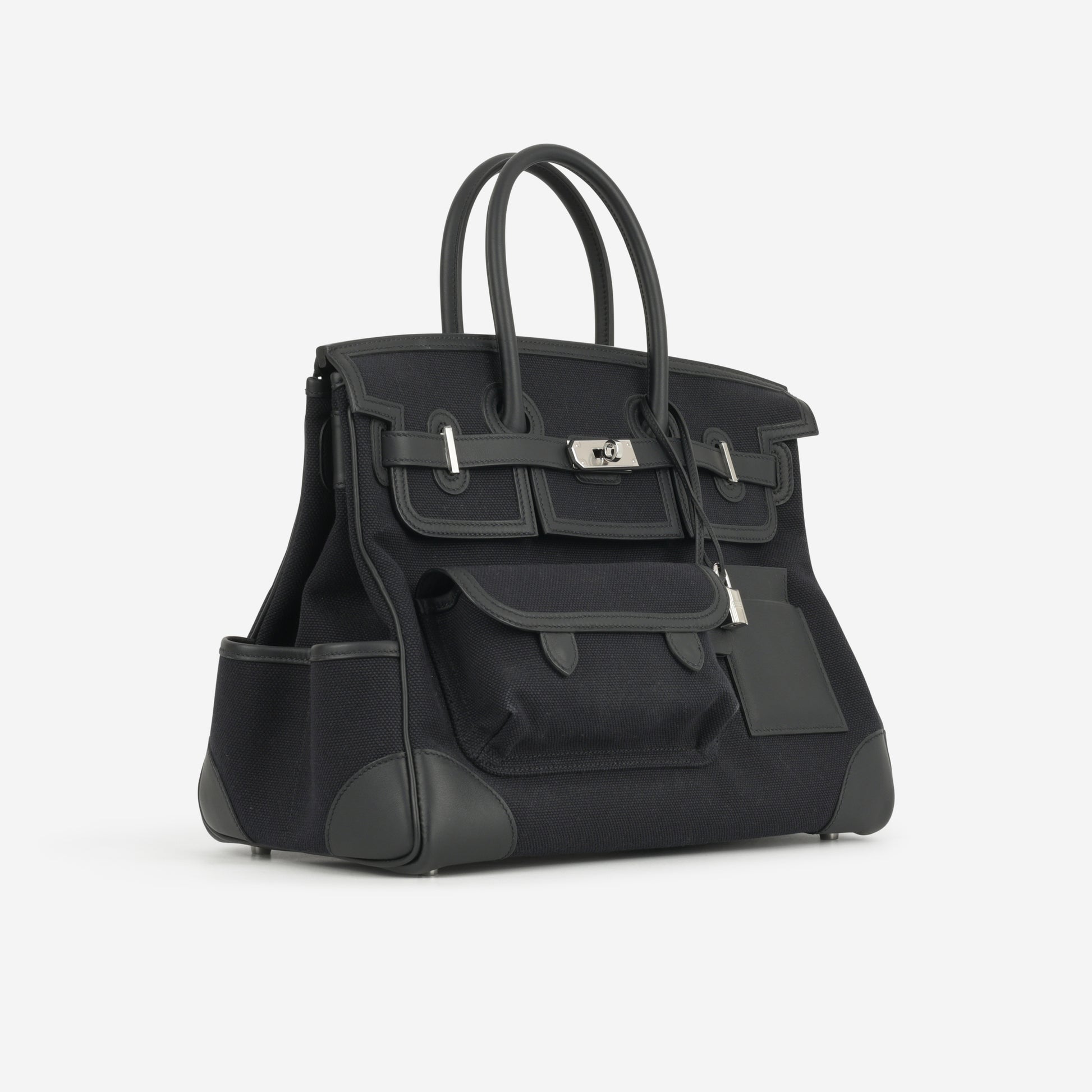 Hermès Birkin 35 Cargo - Bleu Marine Toile Goeland / Black Swift | Palladium Hardware - Bagista