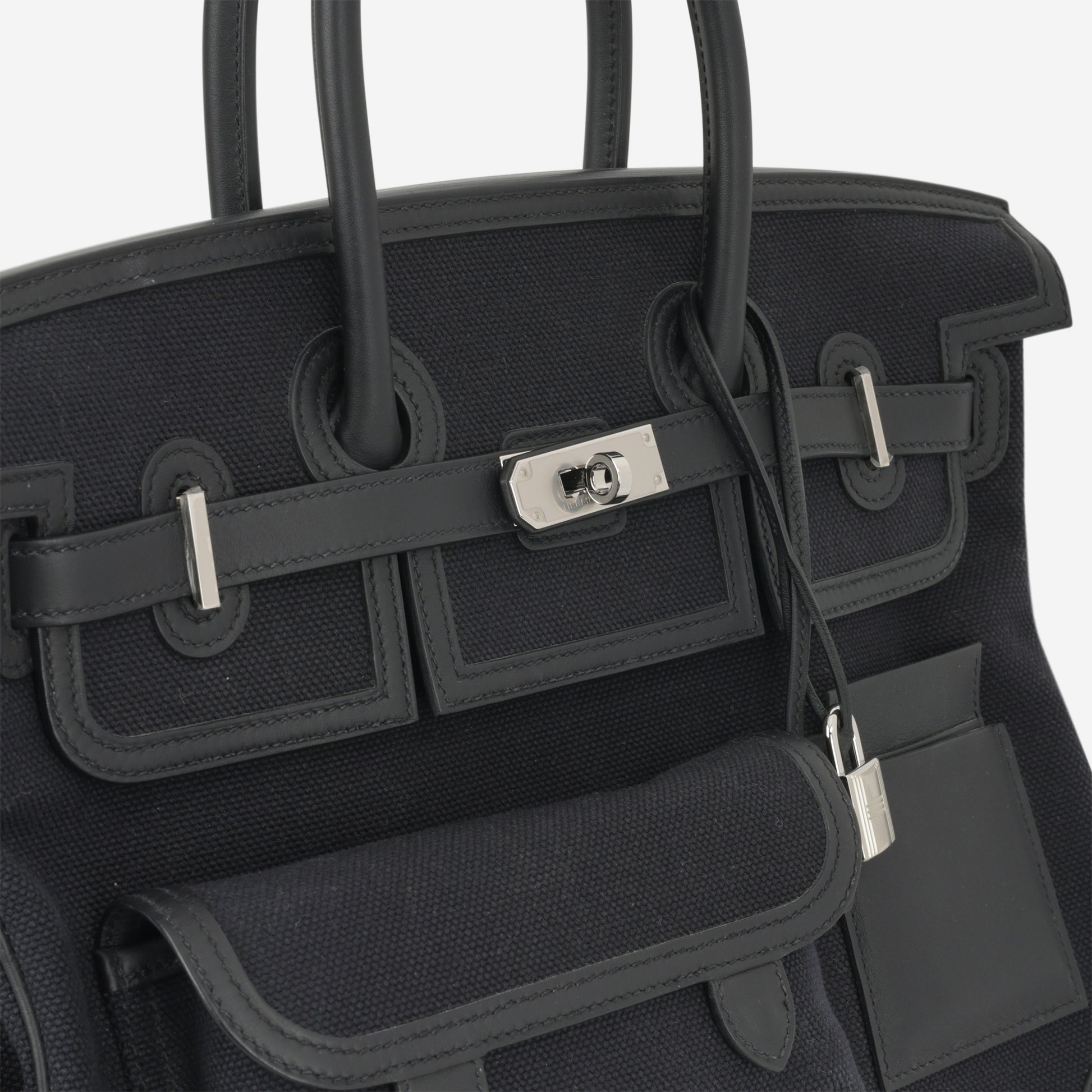 Hermès Birkin 35 Cargo - Bleu Marine Toile Goeland / Black Swift | Palladium Hardware - Bagista
