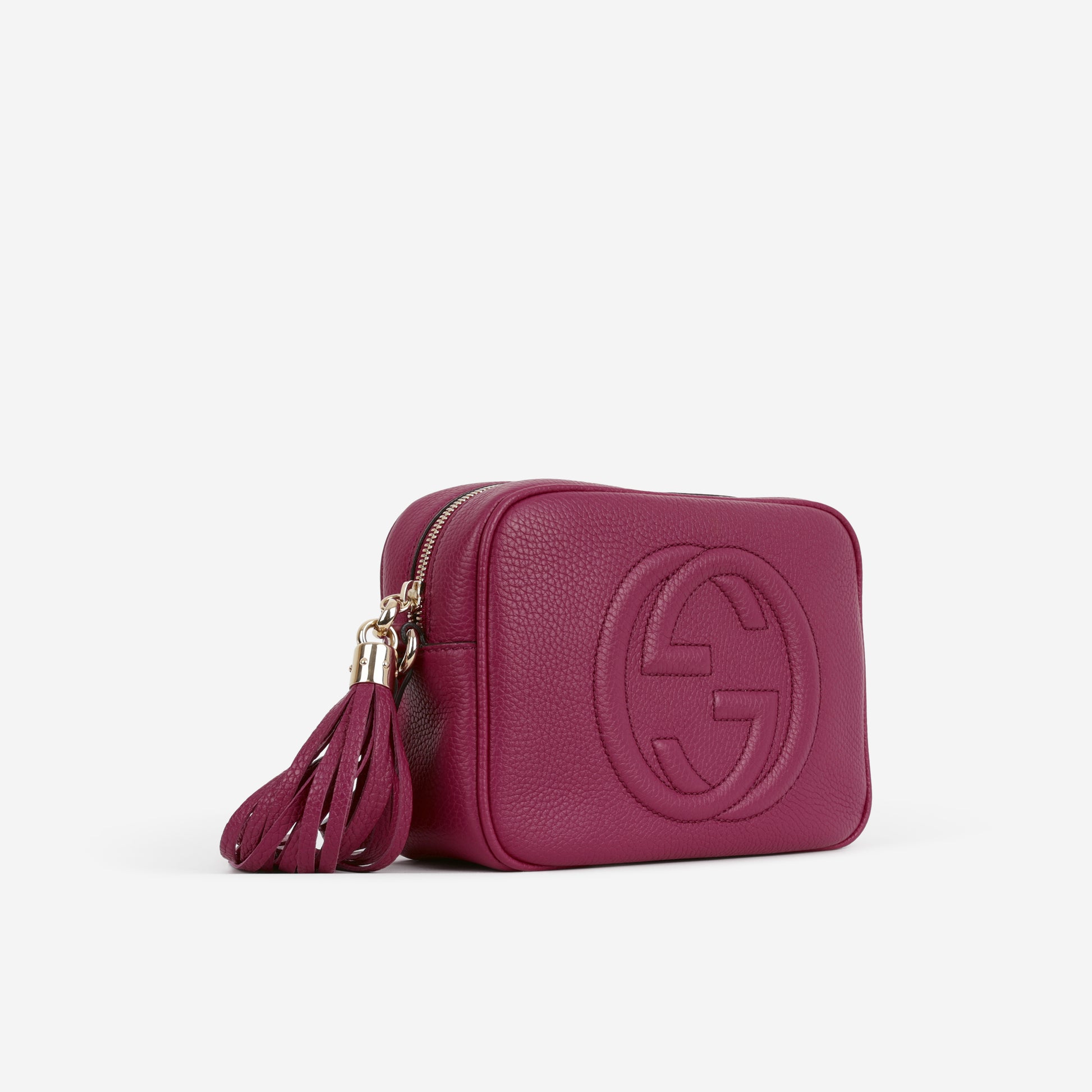 Gucci Soho Disco Crossbody - Magenta Taurillon | Gold Hardware - Bagista