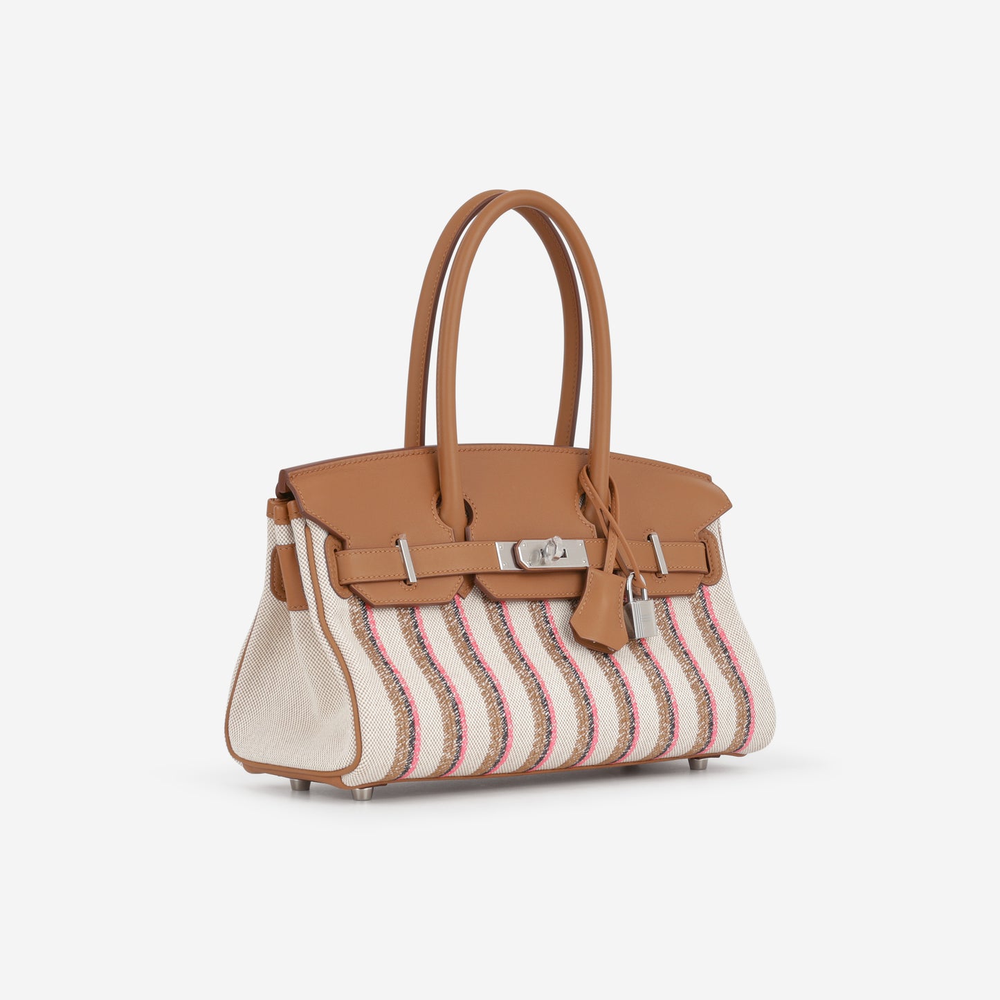 Hermès Shoulder Birkin 29 Light - Broderie Couverture Rayures / Gold Swift | Palladium Hardware