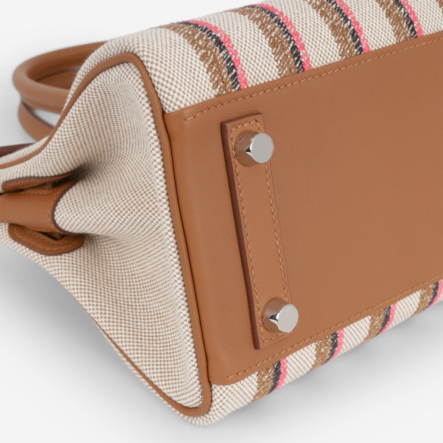 Hermès Shoulder Birkin 29 Light - Broderie Couverture Rayures / Gold Swift | Palladium Hardware