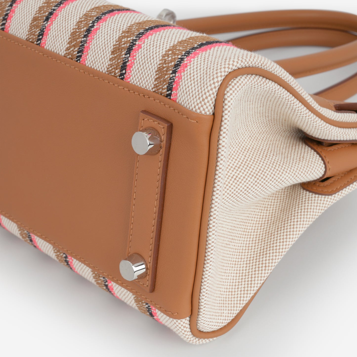 Hermès Shoulder Birkin 29 Light - Broderie Couverture Rayures / Gold Swift | Palladium Hardware