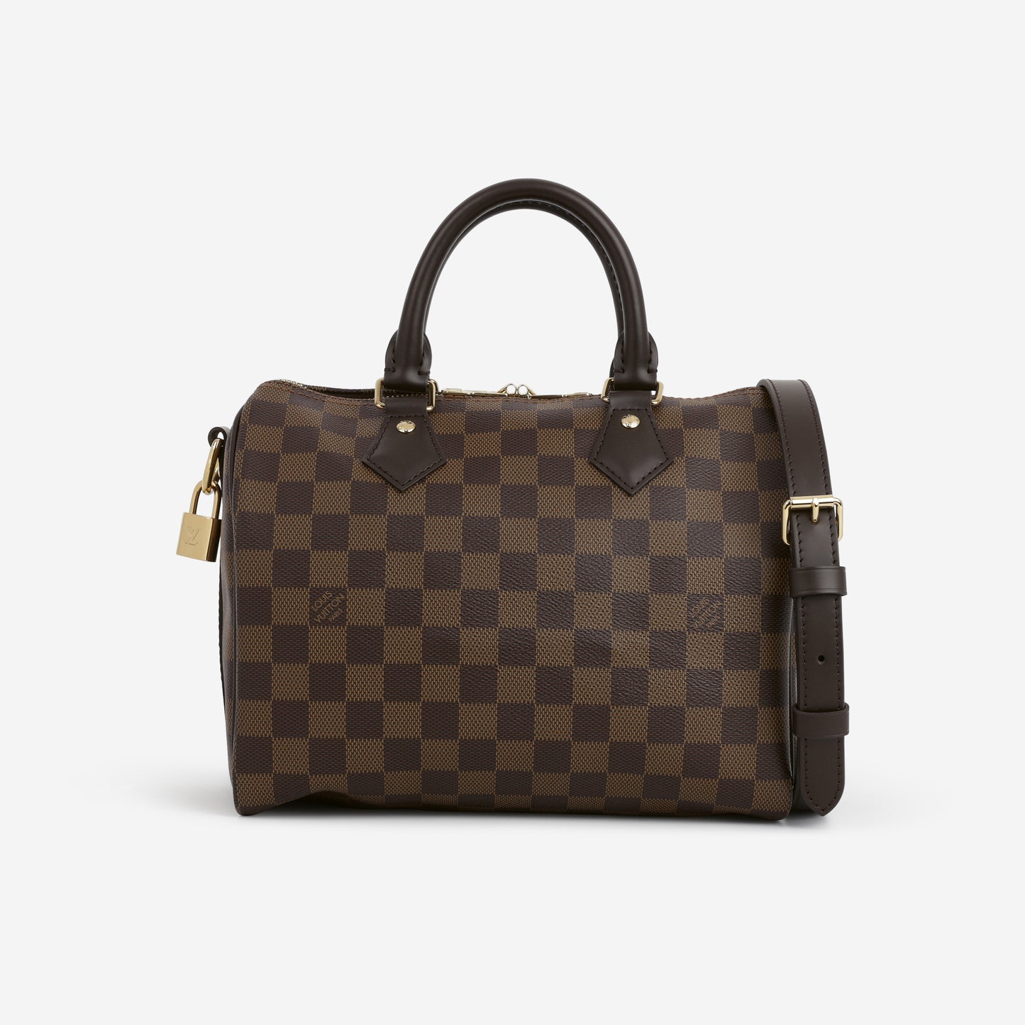 Louis Vuitton Speedy 25 Bandoulière - Damier Ebene | Gold Hardware - Bagista