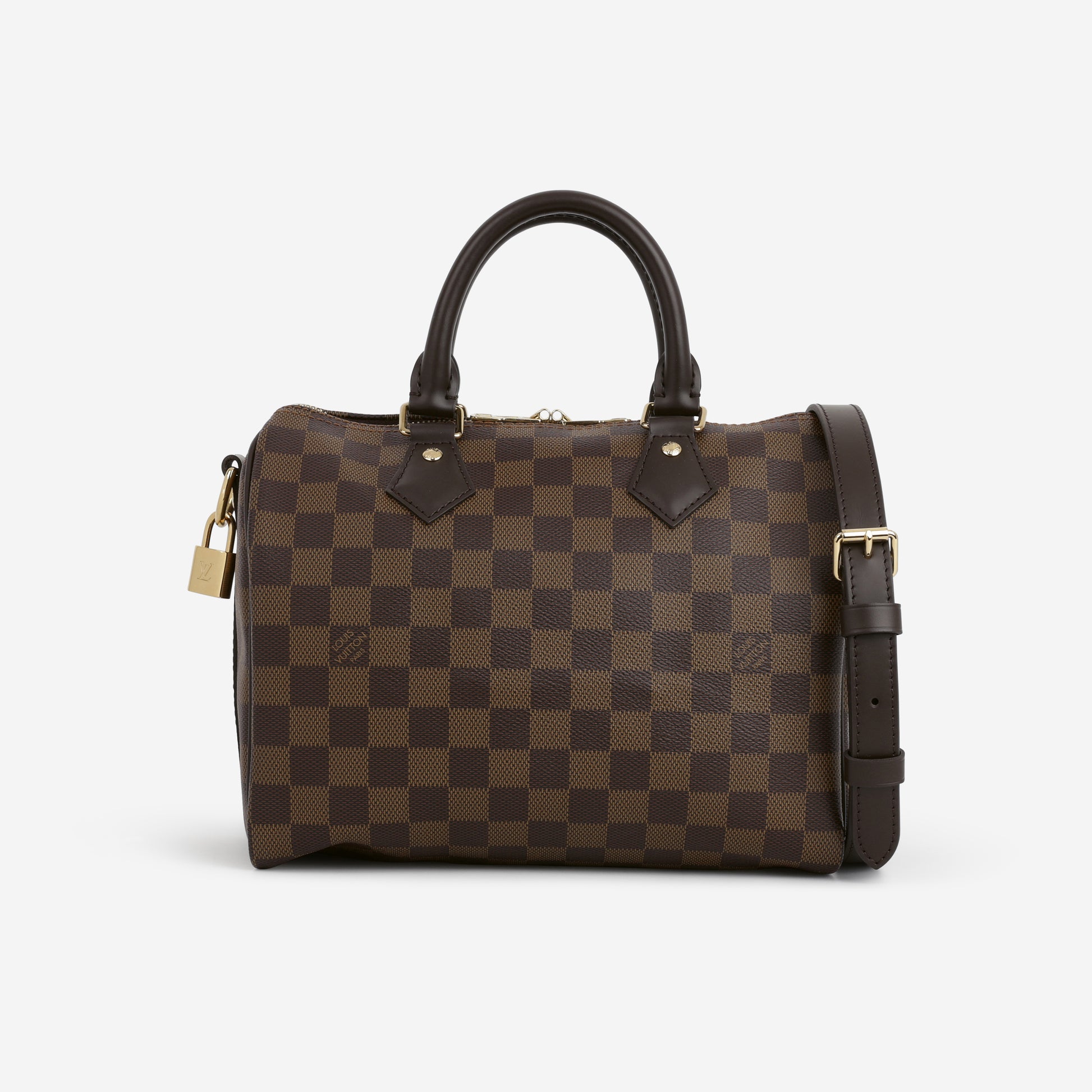 Louis Vuitton Speedy 25 Bandoulière - Damier Ebene | Gold Hardware - Bagista
