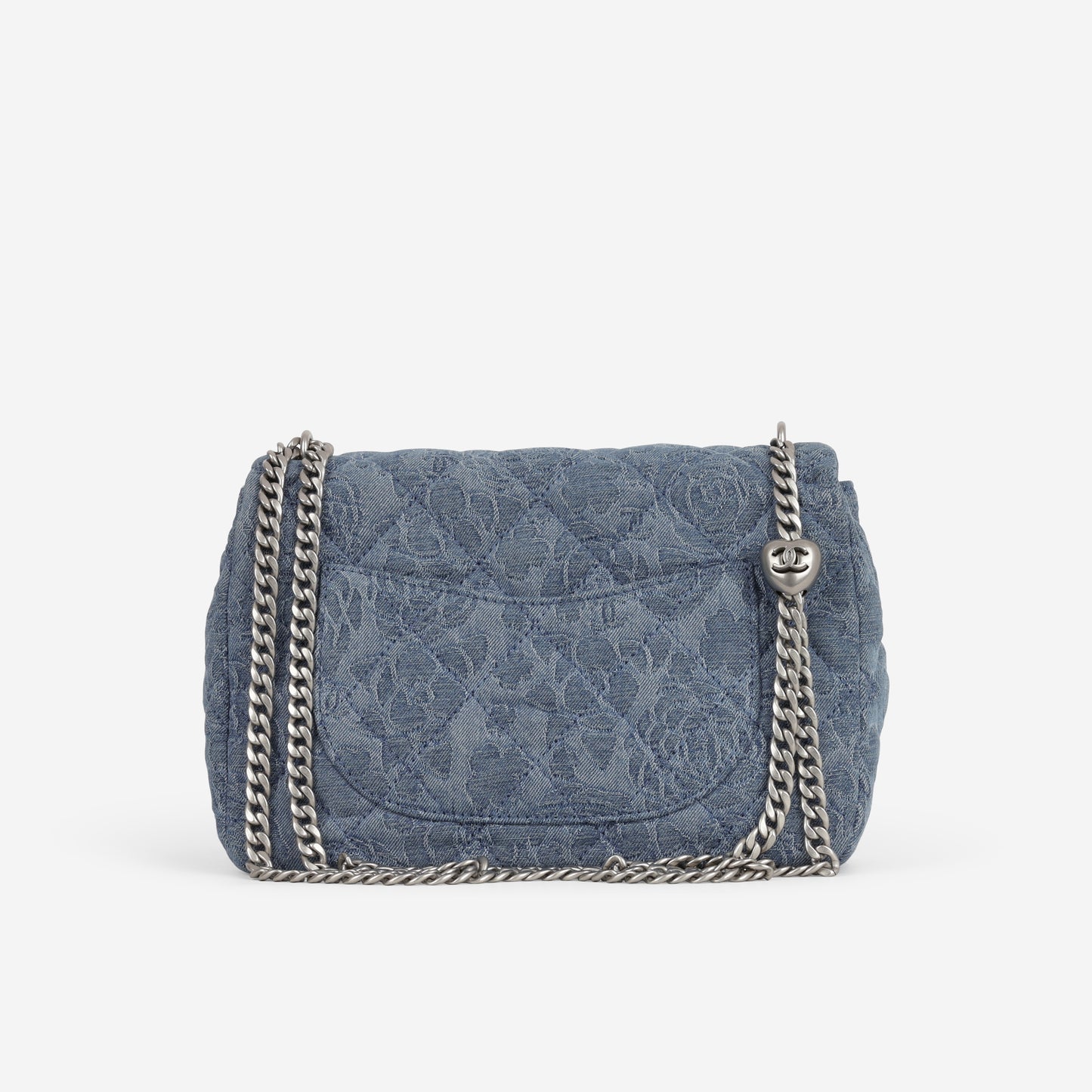 Chanel Camellia Sweetheart Crush - Blue Denim | Silver Hardware