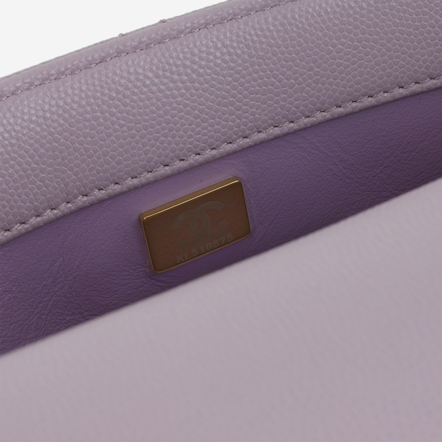Chanel Small Coco Handle - Lilac Caviar | Champagne Gold Hardware