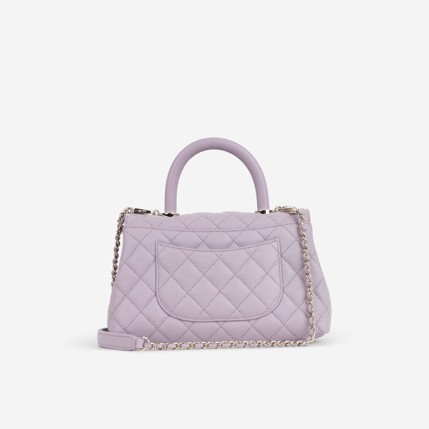 Chanel Small Coco Handle - Lilac Caviar | Champagne Gold Hardware