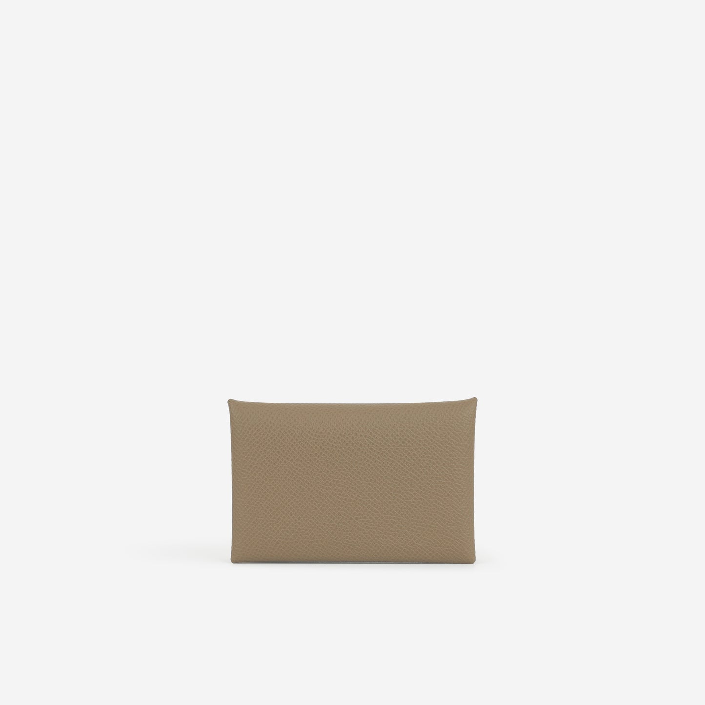Hermès Calvi Card Holder - Etoupe Epsom | Palladium Hardware - Bagista