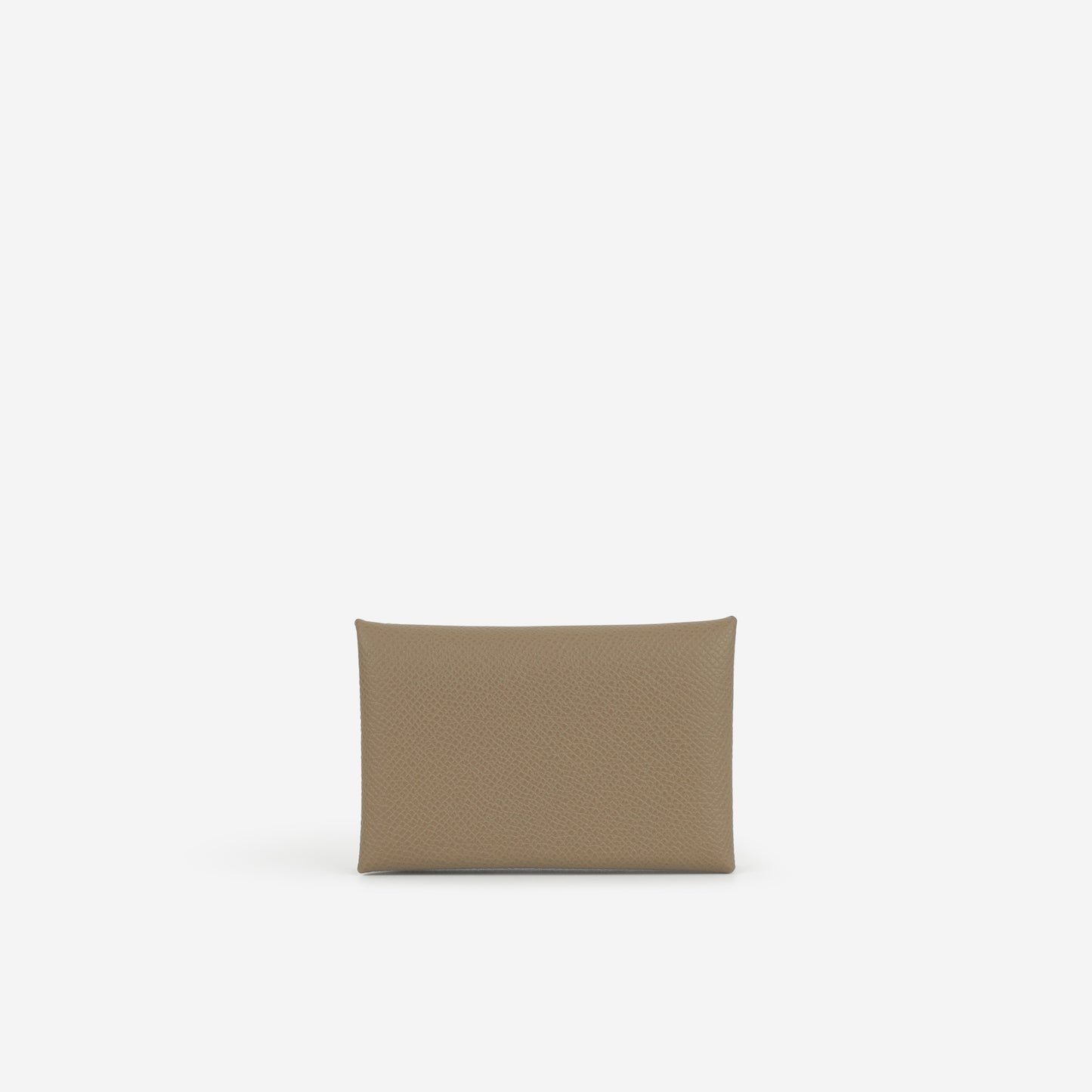 Hermès Calvi Card Holder - Etoupe Epsom | Palladium Hardware - Bagista
