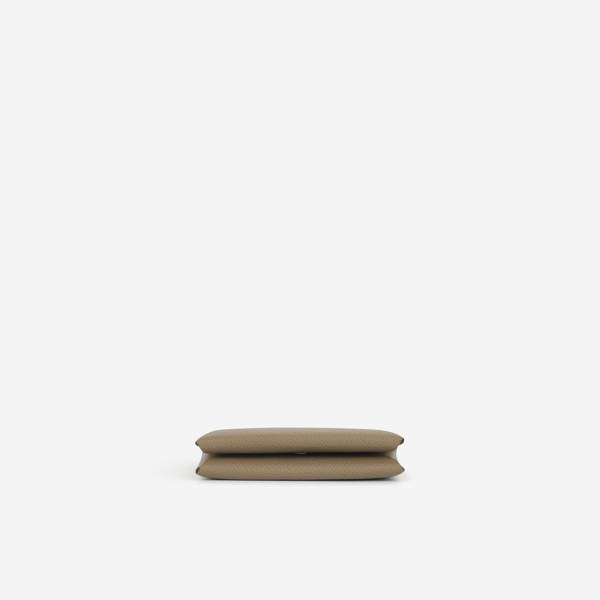 Hermès Calvi Card Holder - Etoupe Epsom | Palladium Hardware - Bagista
