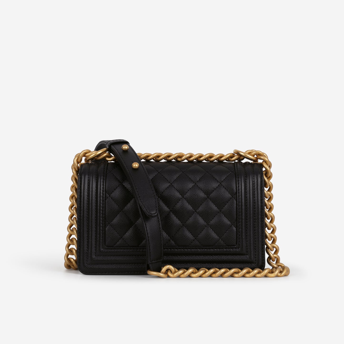 Chanel Small Boy Bag - Black Caviar | Gold Hardware