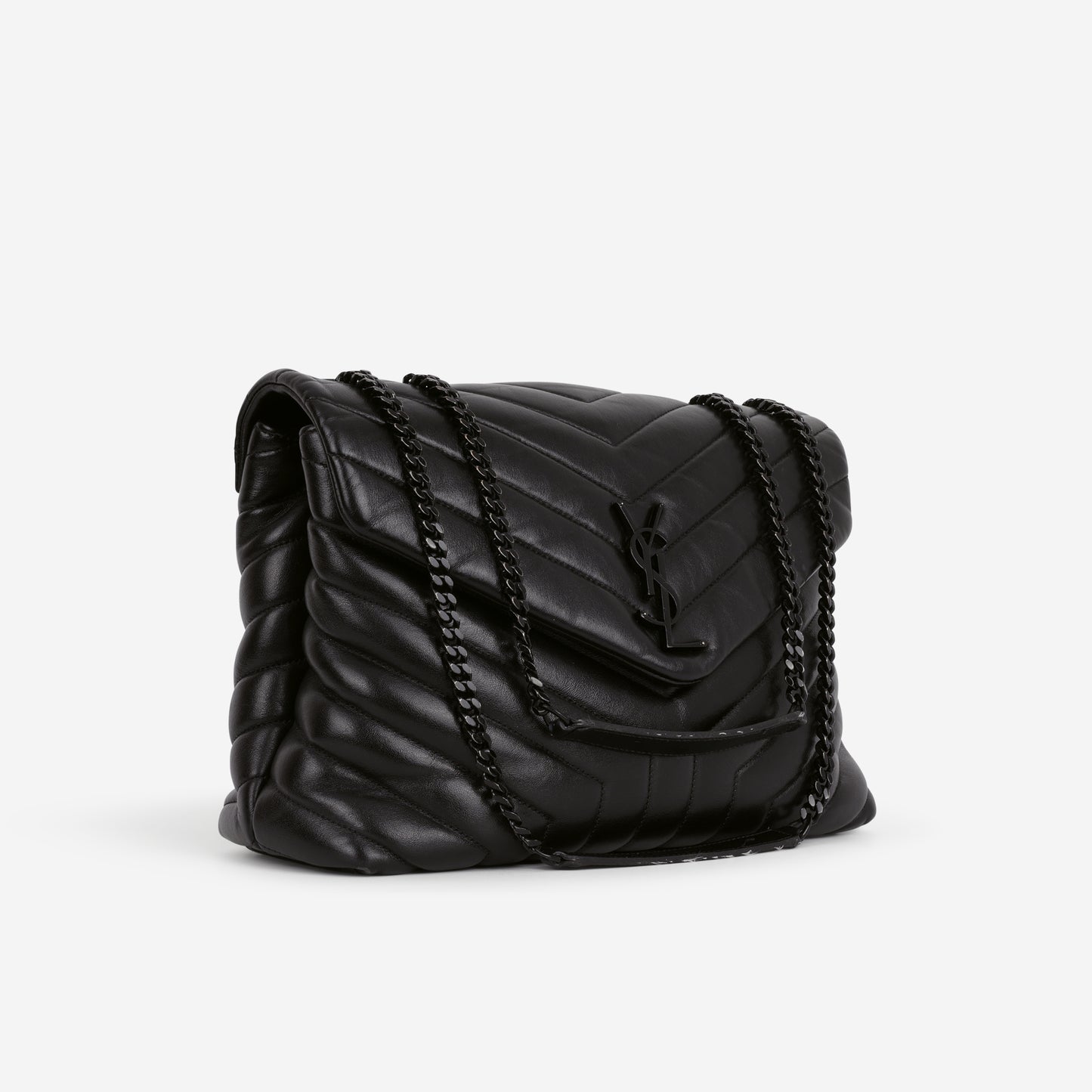 Saint Laurent Medium Loulou - Black Monochrome Calfskin