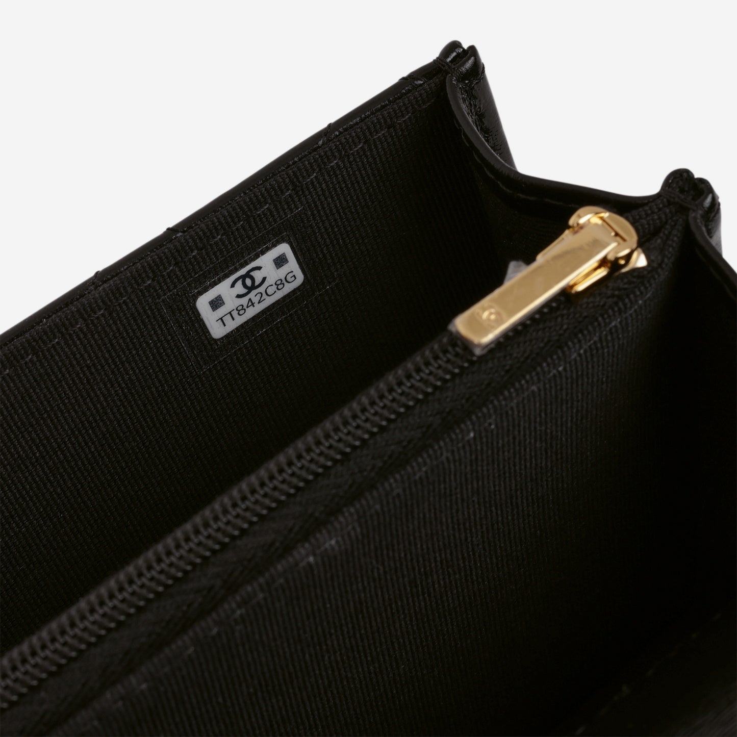 Chanel Seasonal Top Handle Wallet on Chain - Black Calfskin | Gold Hardware