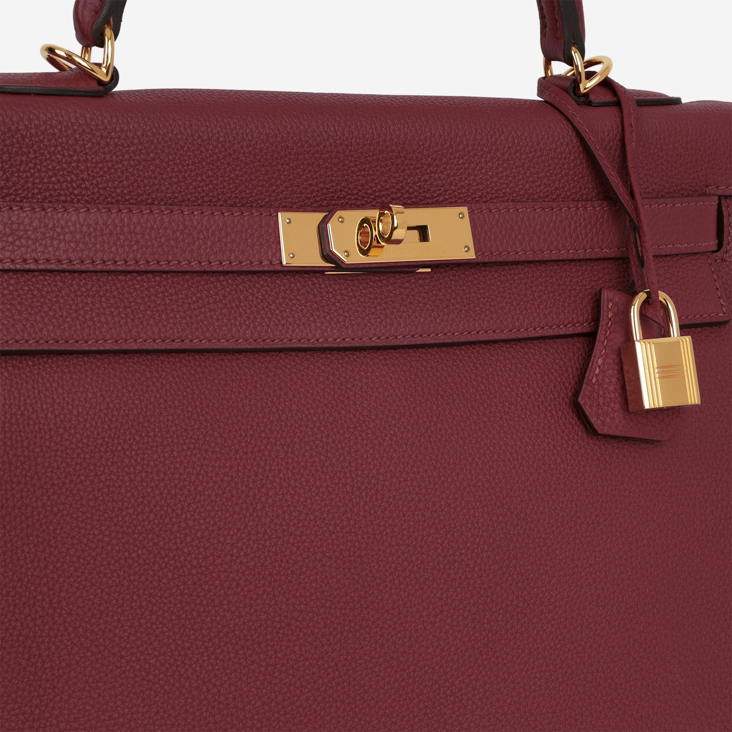 Hermès Kelly 32 - Rouge Grenat Togo | Gold Hardware