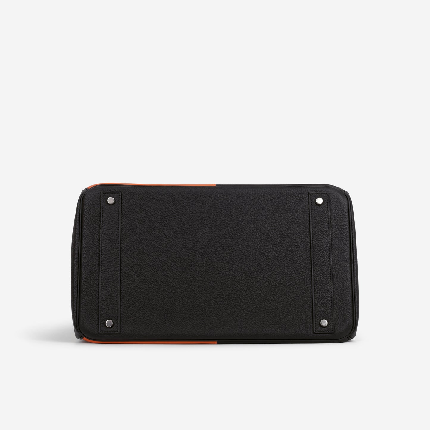 Hermès HAC 40 Casaque - Black & Orange H | Palladium Hardware