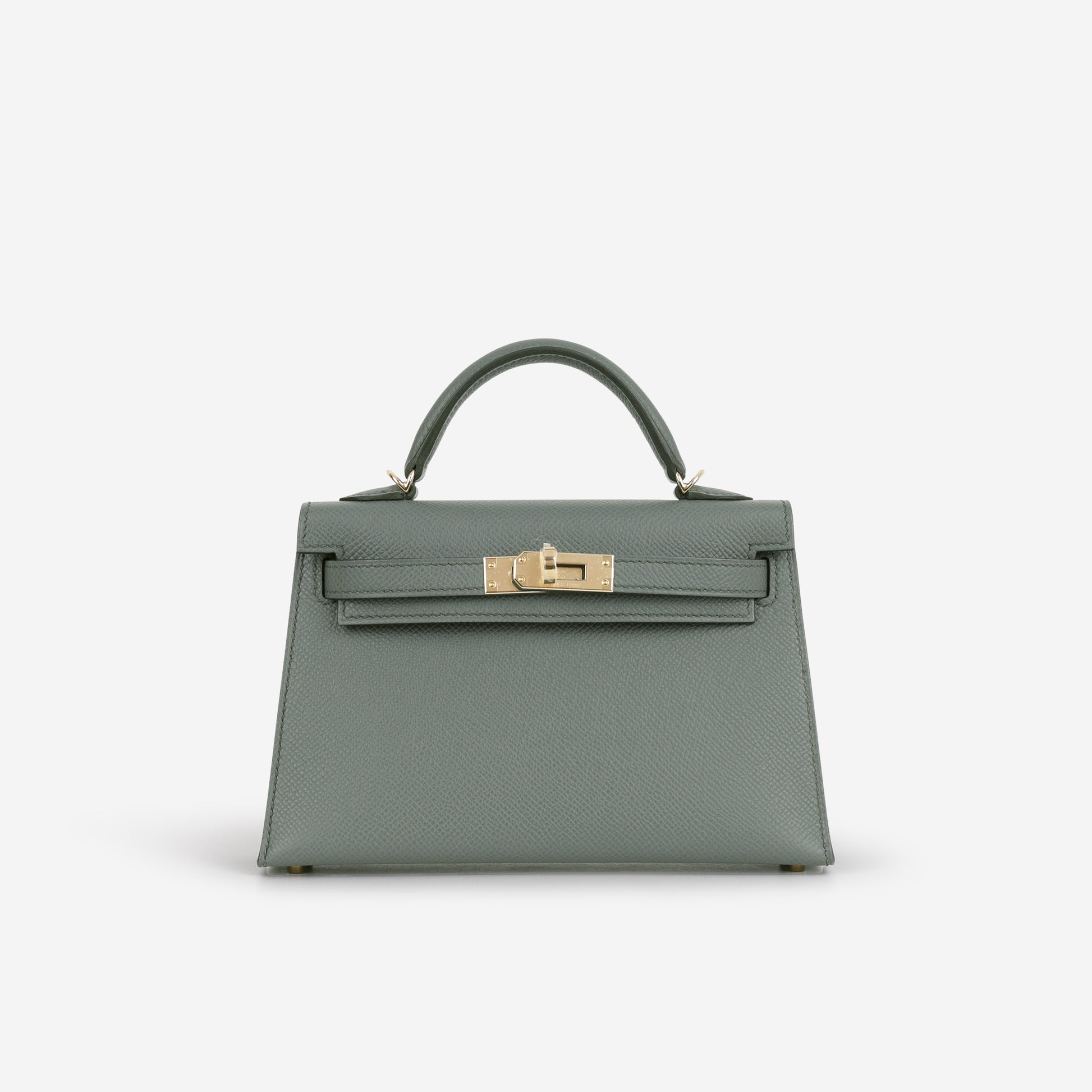 Hermès Mini Kelly - Vert Amande Epsom | Permabrass Hardware - Bagista