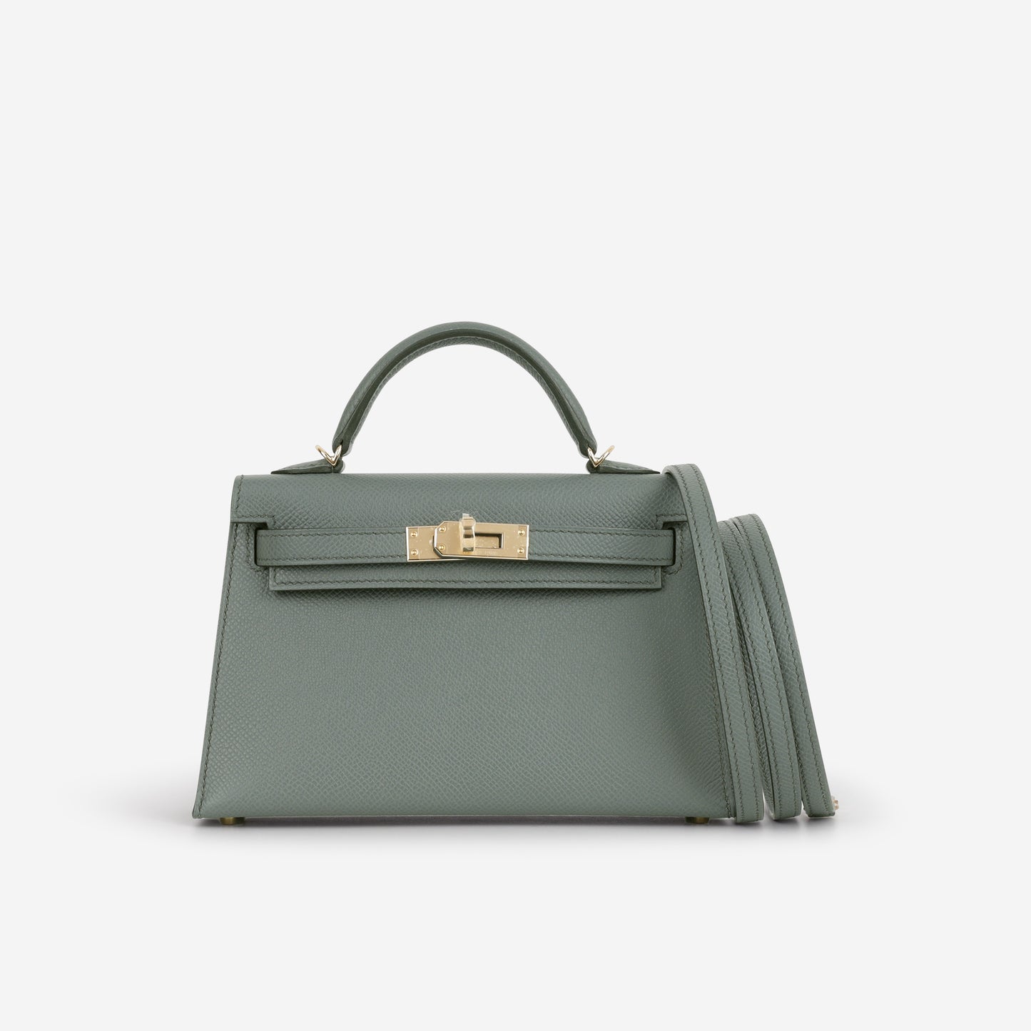 Hermès Mini Kelly - Vert Amande Epsom | Permabrass Hardware - Bagista