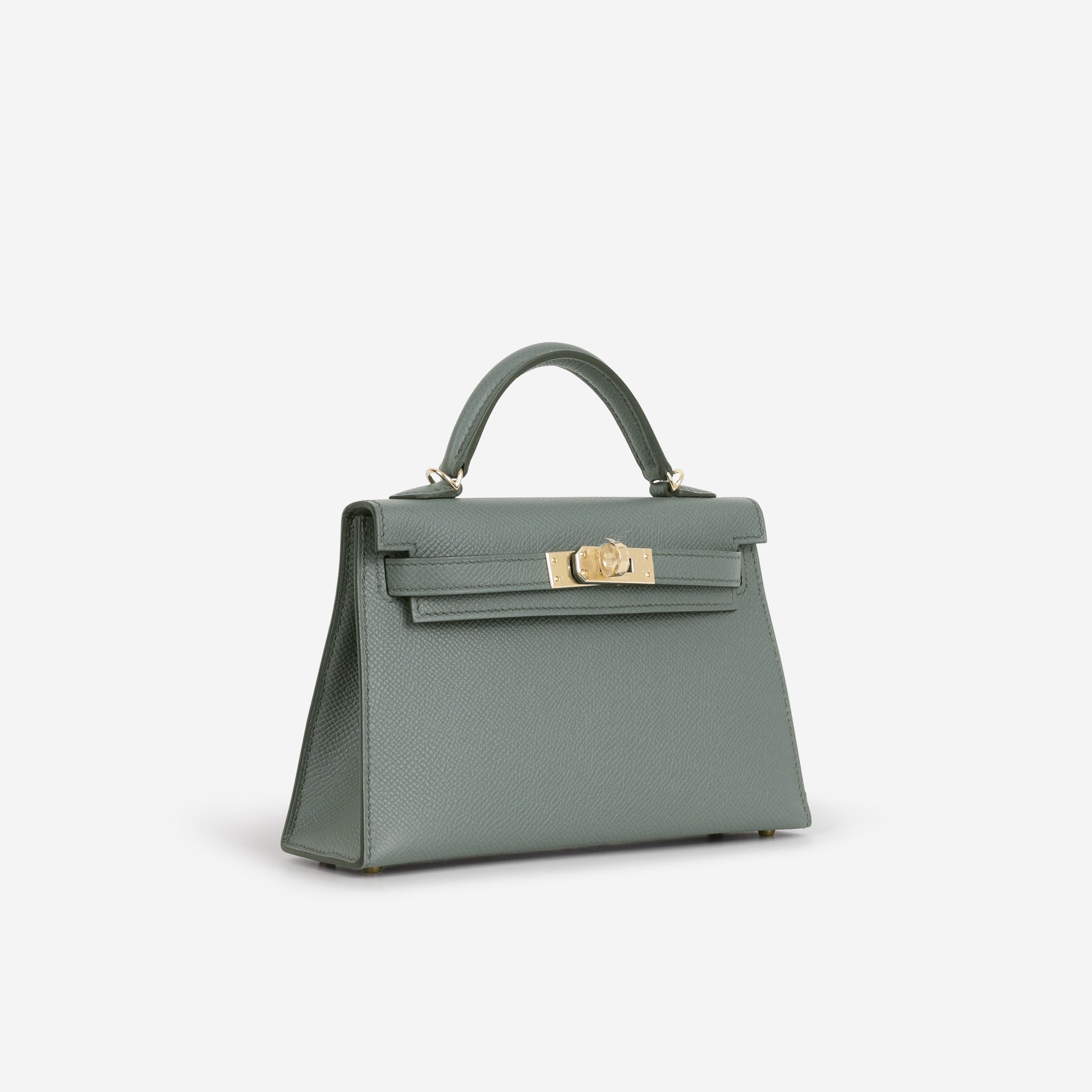 Hermès Mini Kelly - Vert Amande Epsom | Permabrass Hardware - Bagista