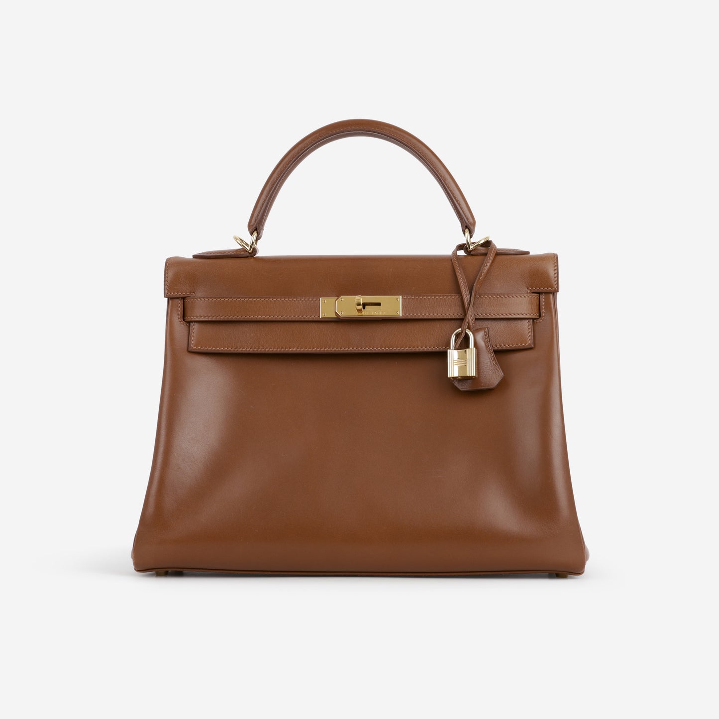 Hermès Vintage Kelly 32 Retourne - Noisette Box Calf | Gold Hardware - Bagista