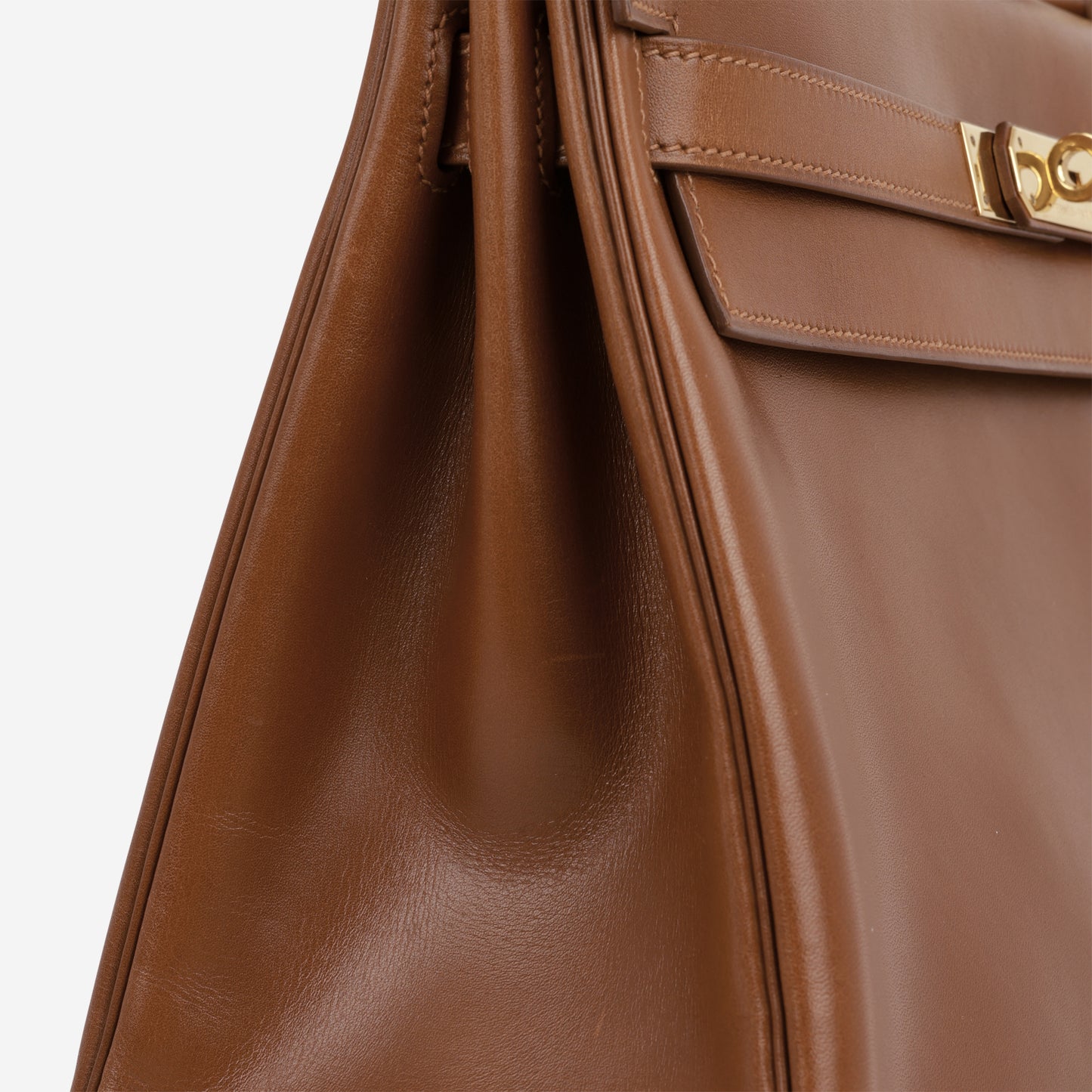 Hermès Vintage Kelly 32 Retourne - Noisette Box Calf | Gold Hardware - Bagista