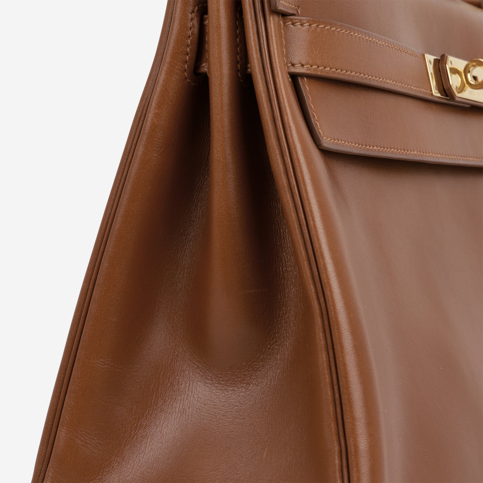 Hermès Vintage Kelly 32 Retourne - Noisette Box Calf | Gold Hardware - Bagista