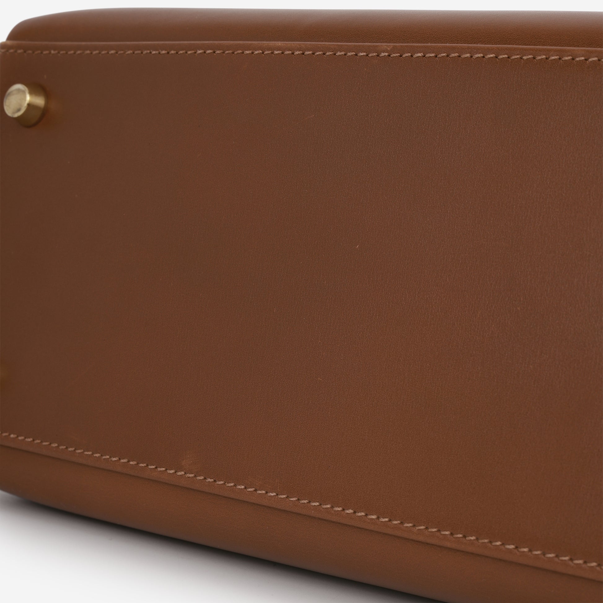 Hermès Vintage Kelly 32 Retourne - Noisette Box Calf | Gold Hardware - Bagista