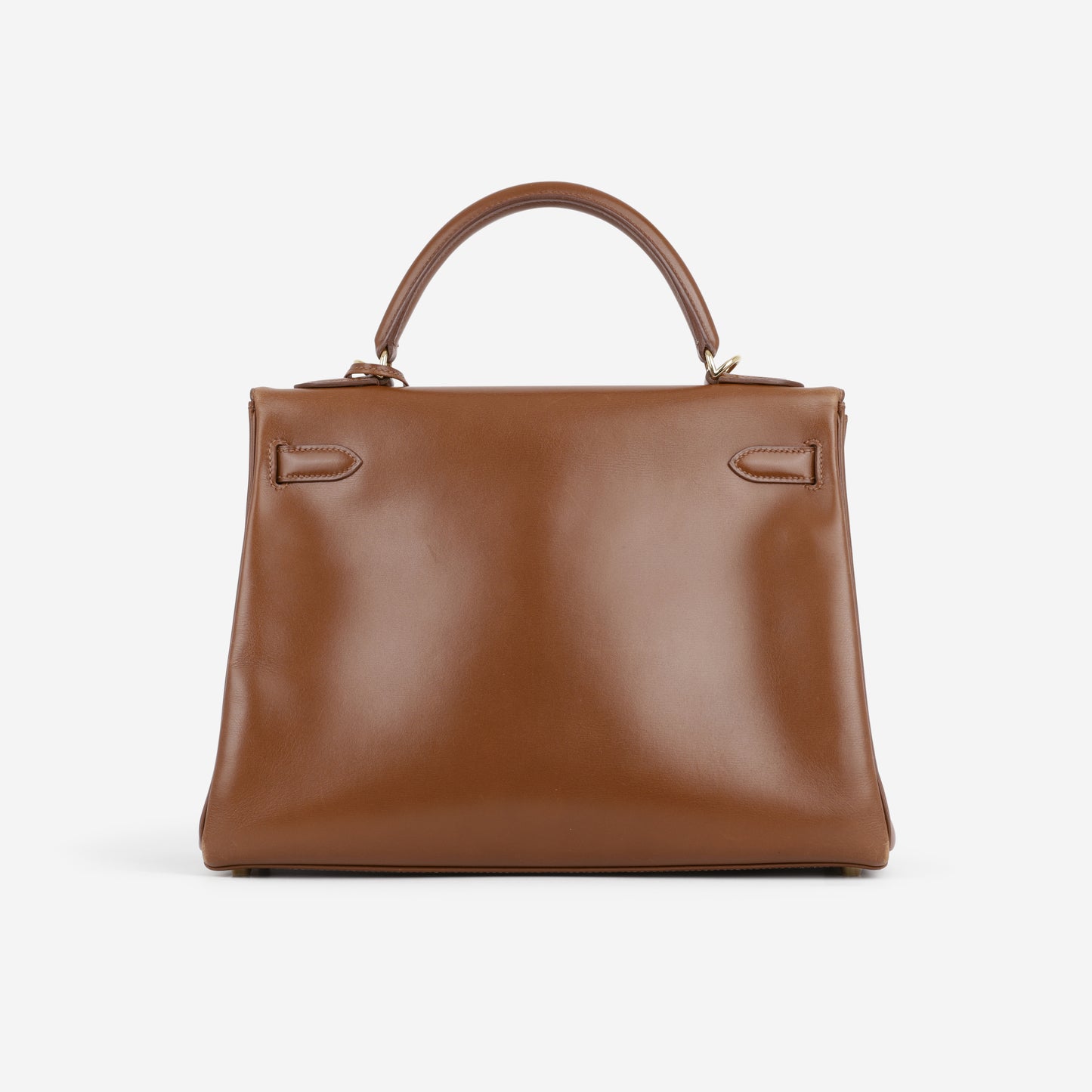 Hermès Vintage Kelly 32 Retourne - Noisette Box Calf | Gold Hardware - Bagista