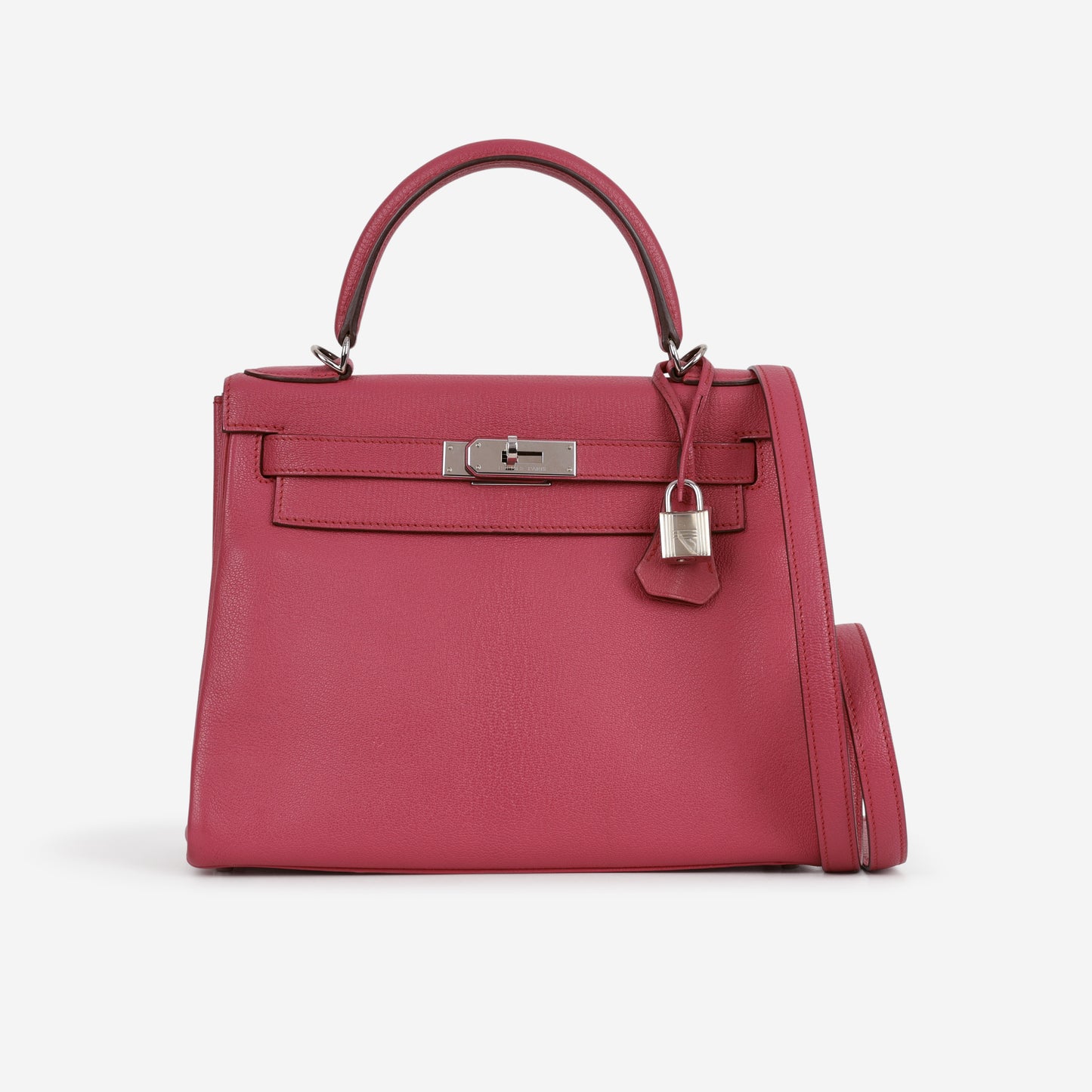 Hermès Kelly 28 - Rose Shocking Chevre | Palladium Hardware