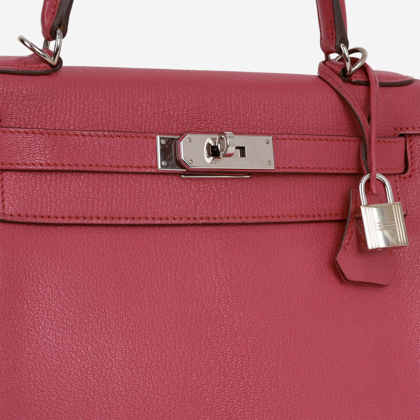 Hermès Kelly 28 - Rose Shocking Chevre | Palladium Hardware