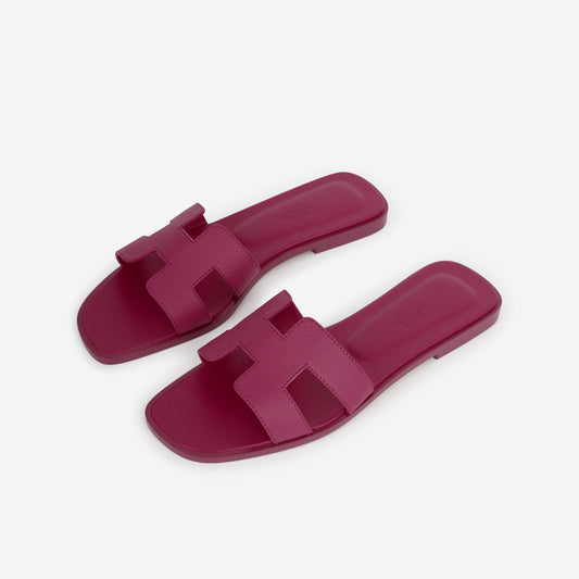Hermès Oran Sandals - Framboise Epsom | Size 36.5