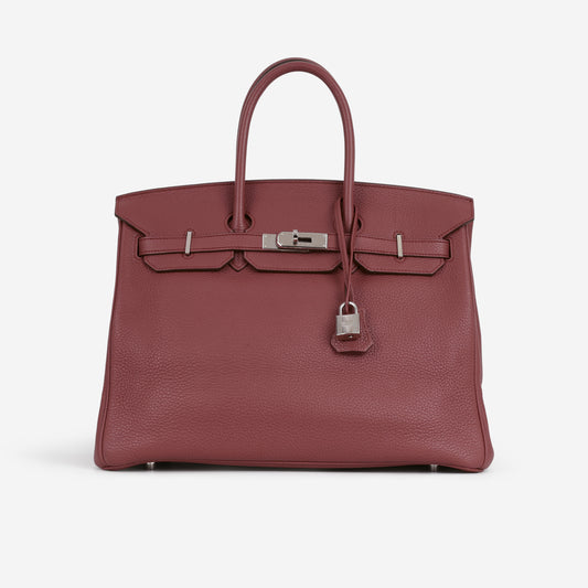 Hermès Birkin 35 - Bois De Rose Clemence | Palladium Hardware