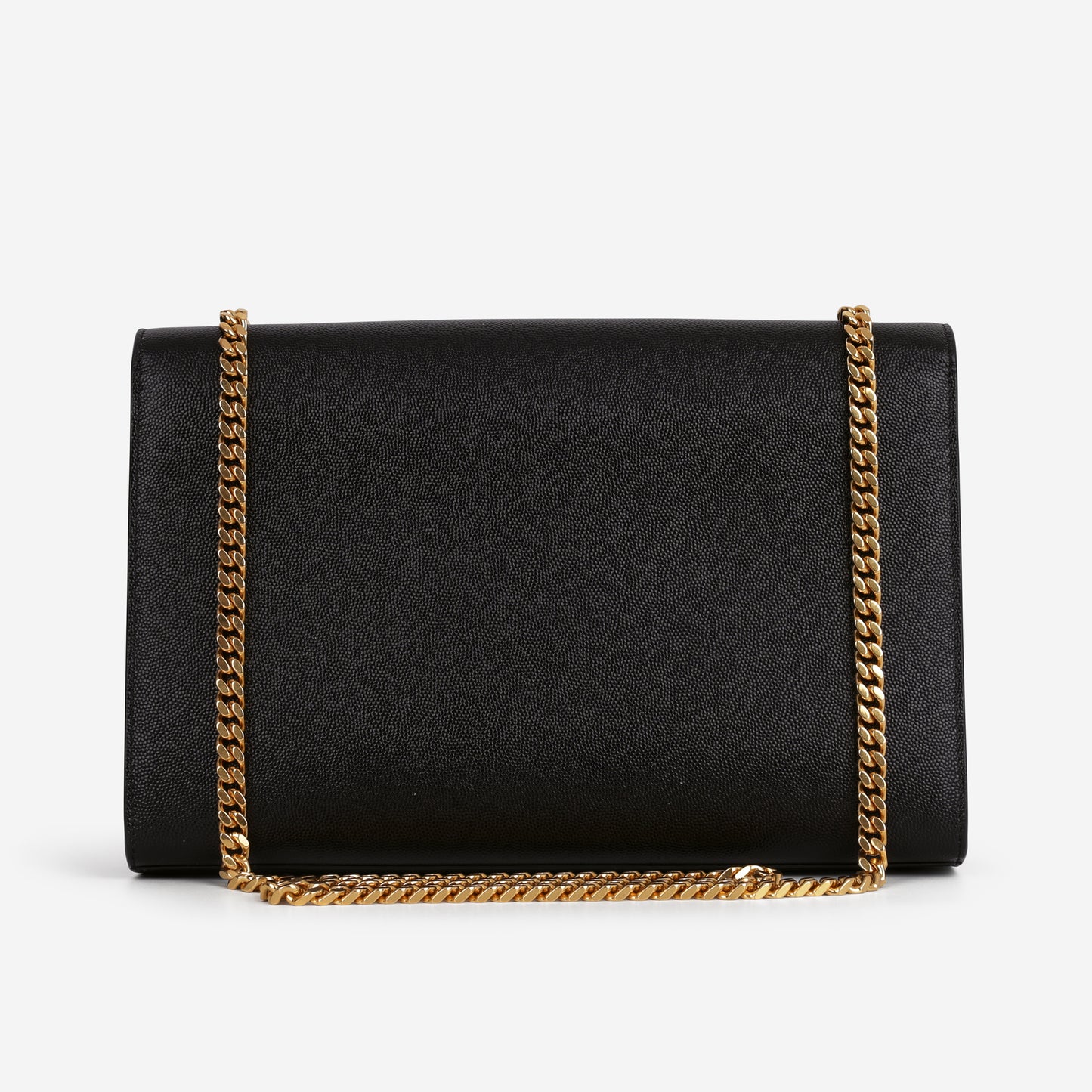 Saint Laurent Large Kate - Black Grained Calfskin | Gold Hardware