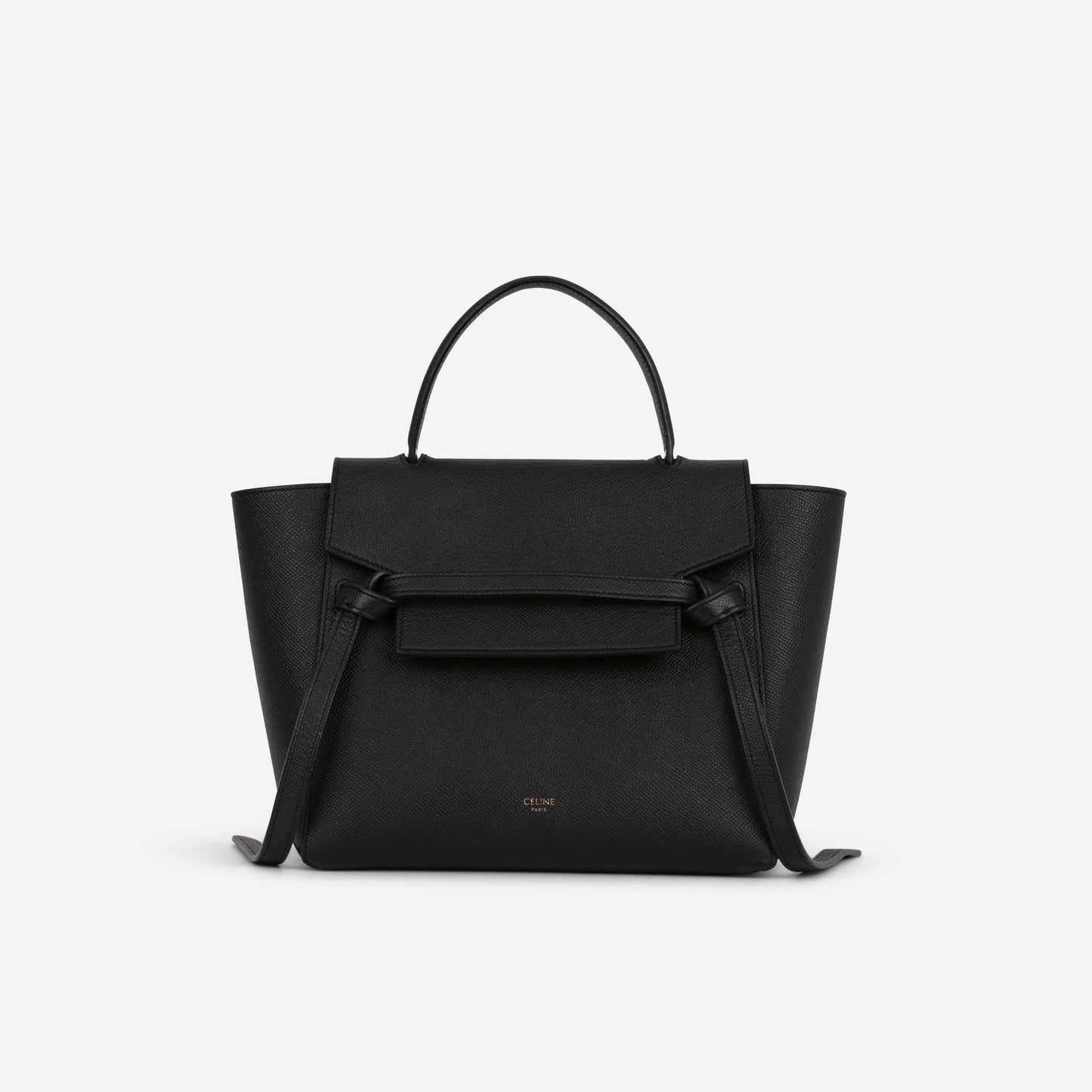 Celine Micro Belt Bag - Black Grained Calfskin | Gold Hardware
