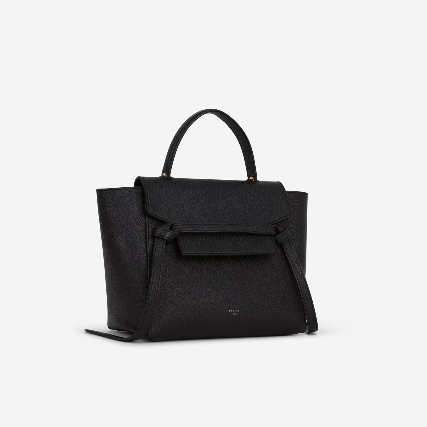 Celine Micro Belt Bag - Black Grained Calfskin | Gold Hardware