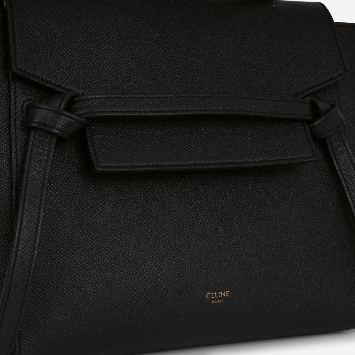 Celine Micro Belt Bag - Black Grained Calfskin | Gold Hardware