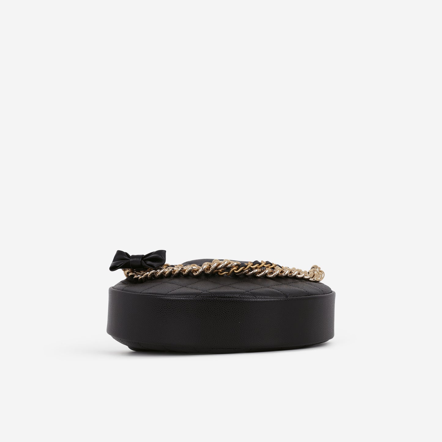 Chanel Mini Bow Hobo Pouch - Black Caviar | Gold Hardware