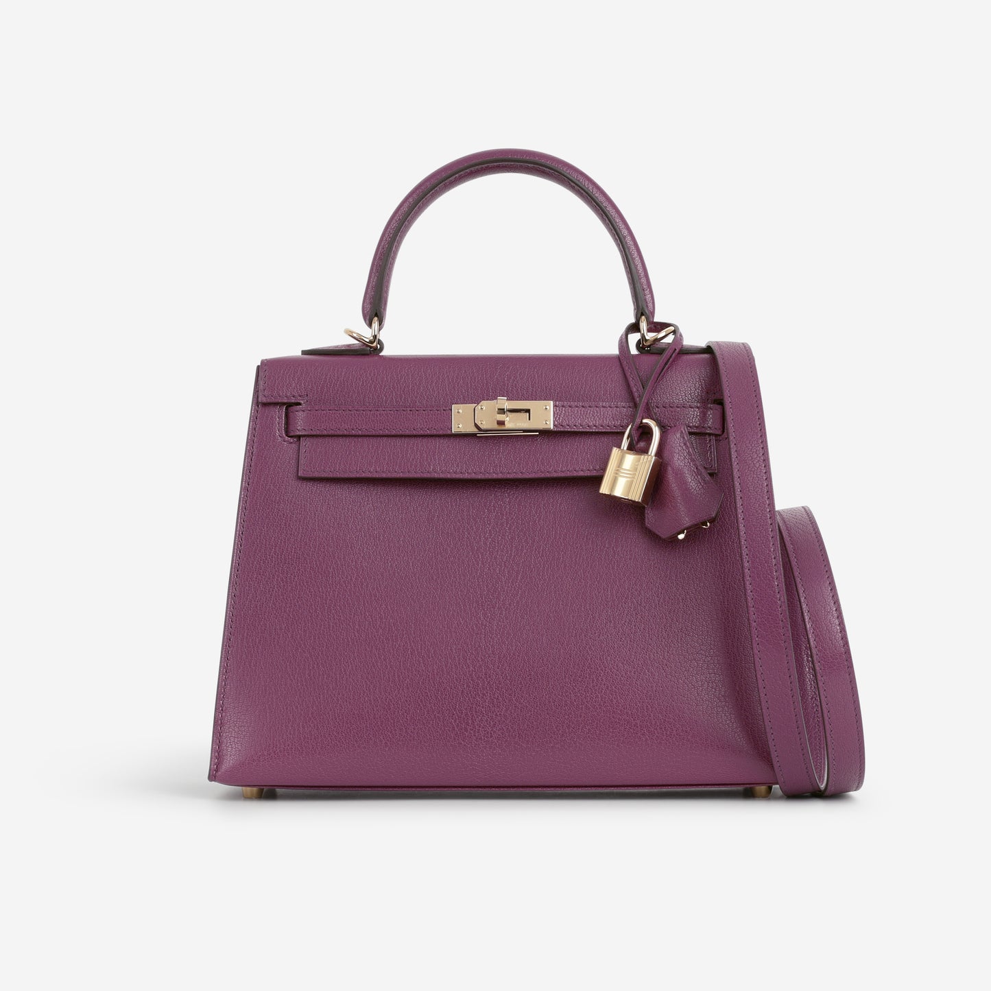 Hermès Kelly 25 - Anemone Chevre Chamkila | Permbrass Hardware