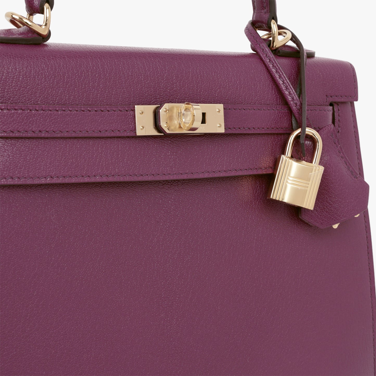 Hermès Kelly 25 - Anemone Chevre Chamkila | Permbrass Hardware